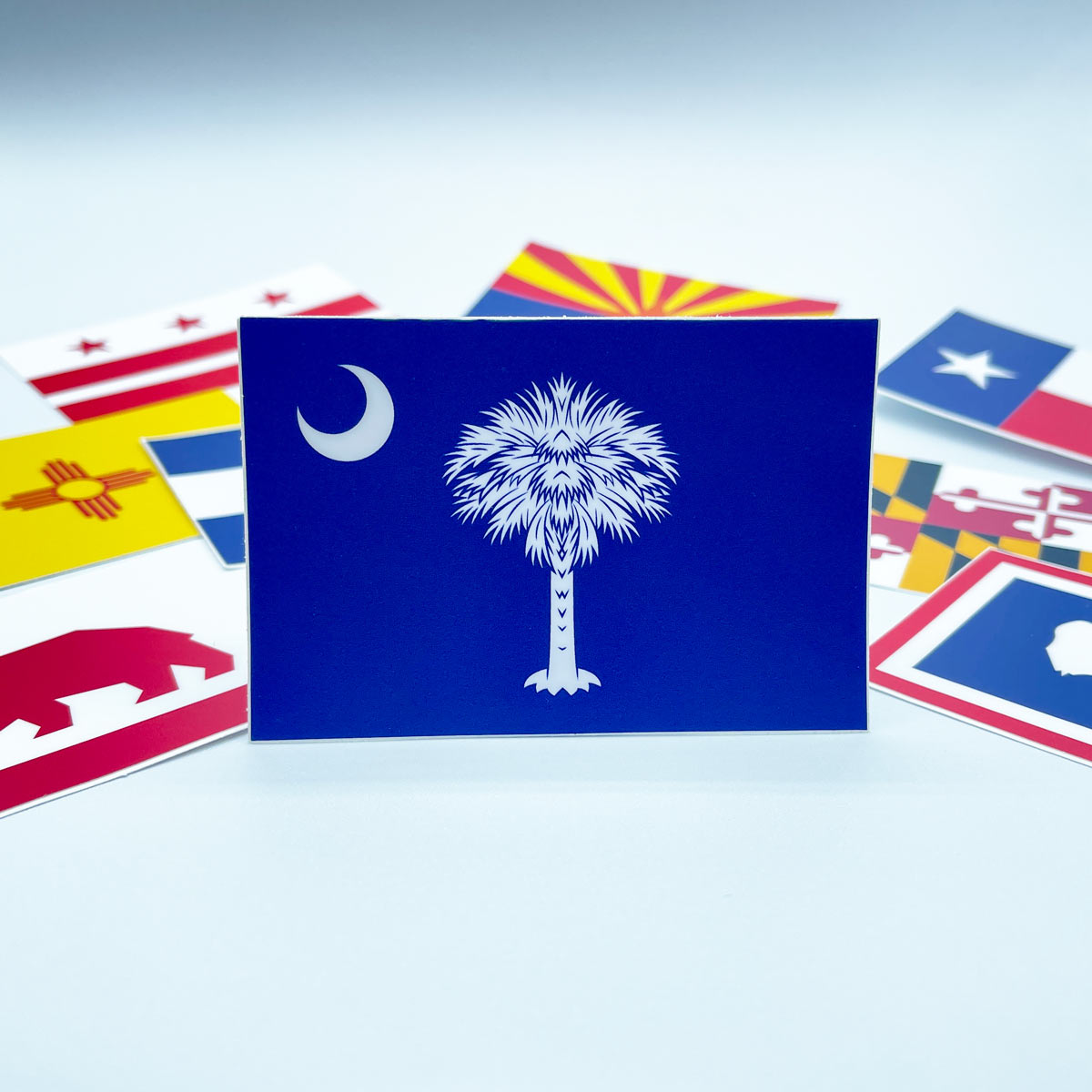 South Carolina state flag sticker