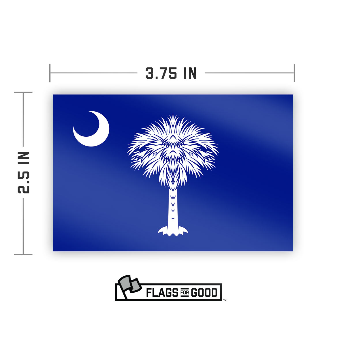 South Carolina state flag sticker