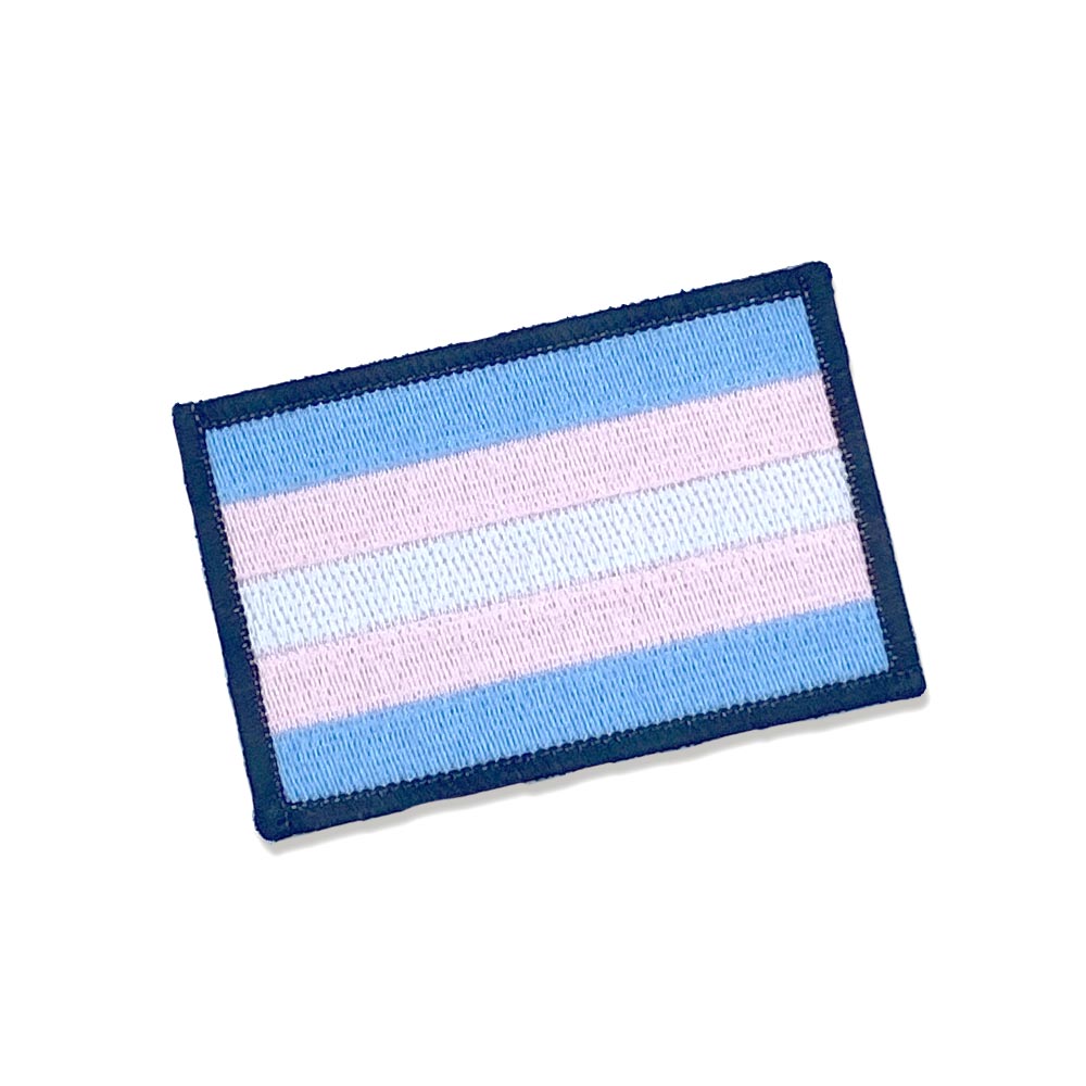 Trans pride flag patch