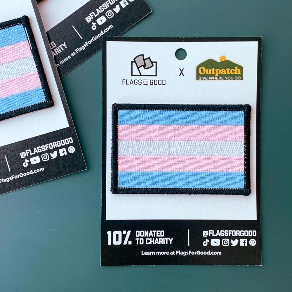 Transgender Trans Pride Flag Stick-On Patch by Flags For Good and Outpatch