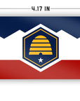 Utah State Flag Sticker | New Beehive Flag