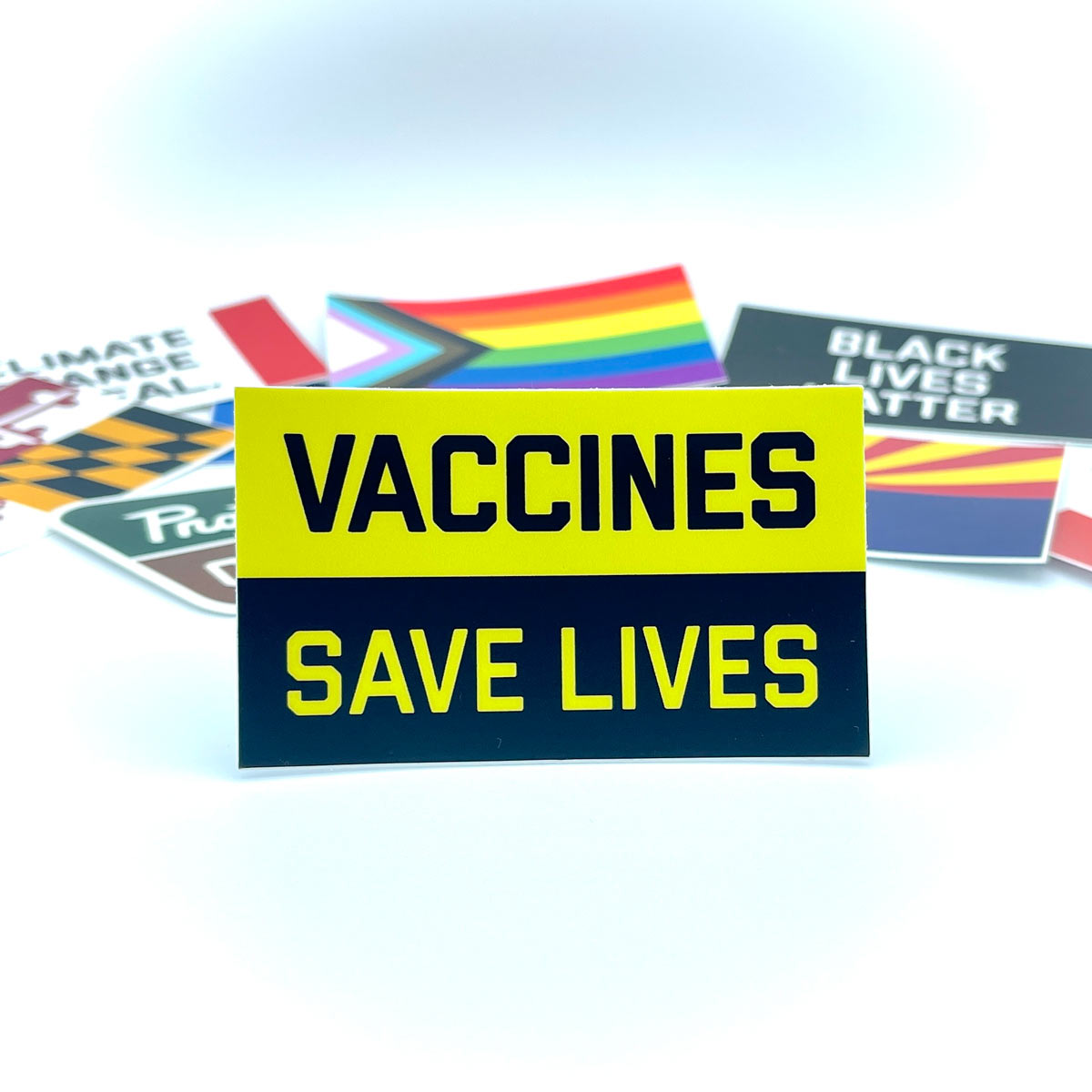 vaccines save lives sticker