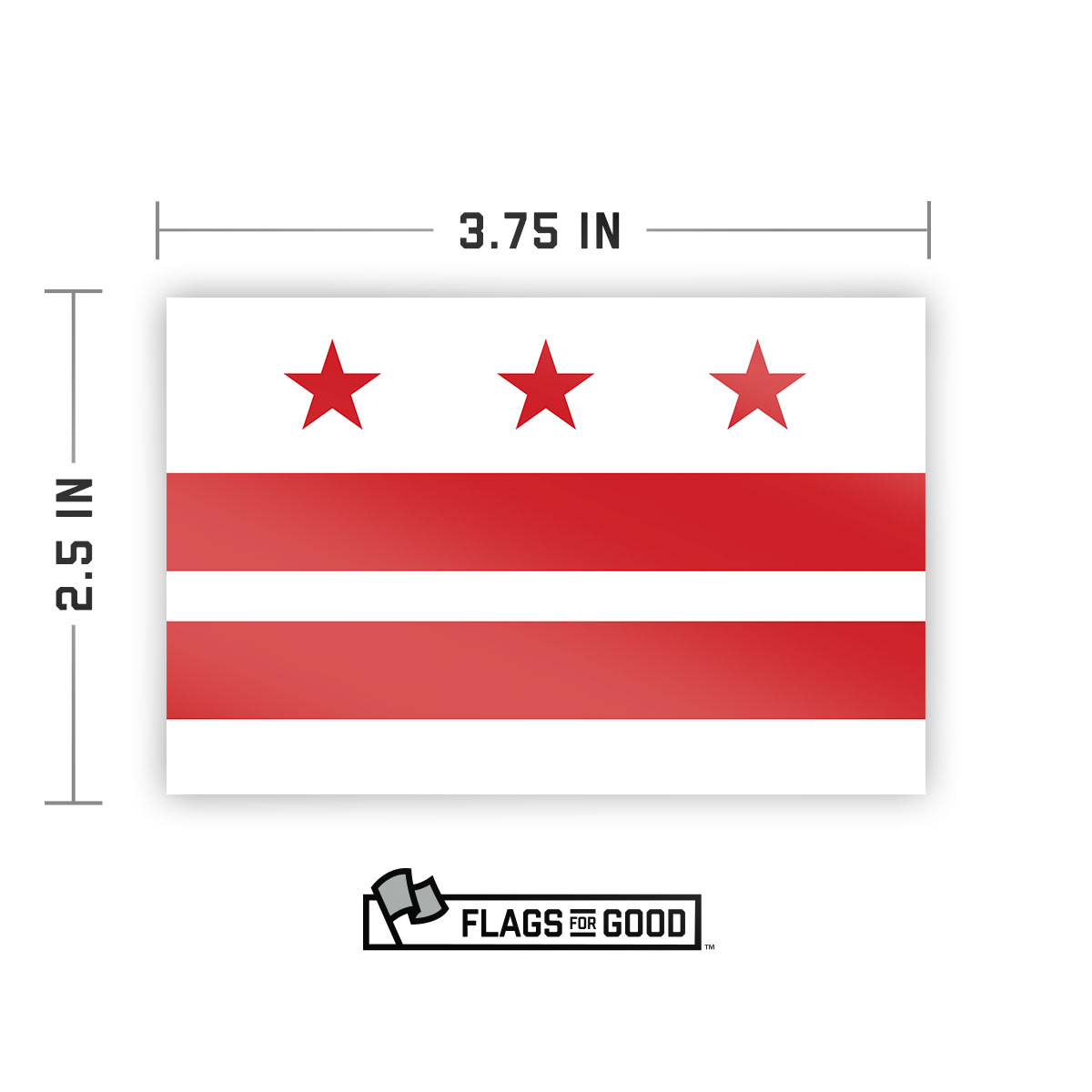Washington DC Flag Sticker | Flags for Good