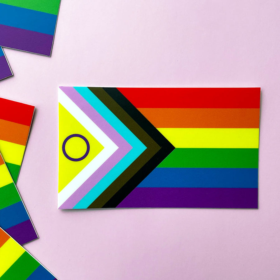 Intersex Progress Pride Flag Sticker