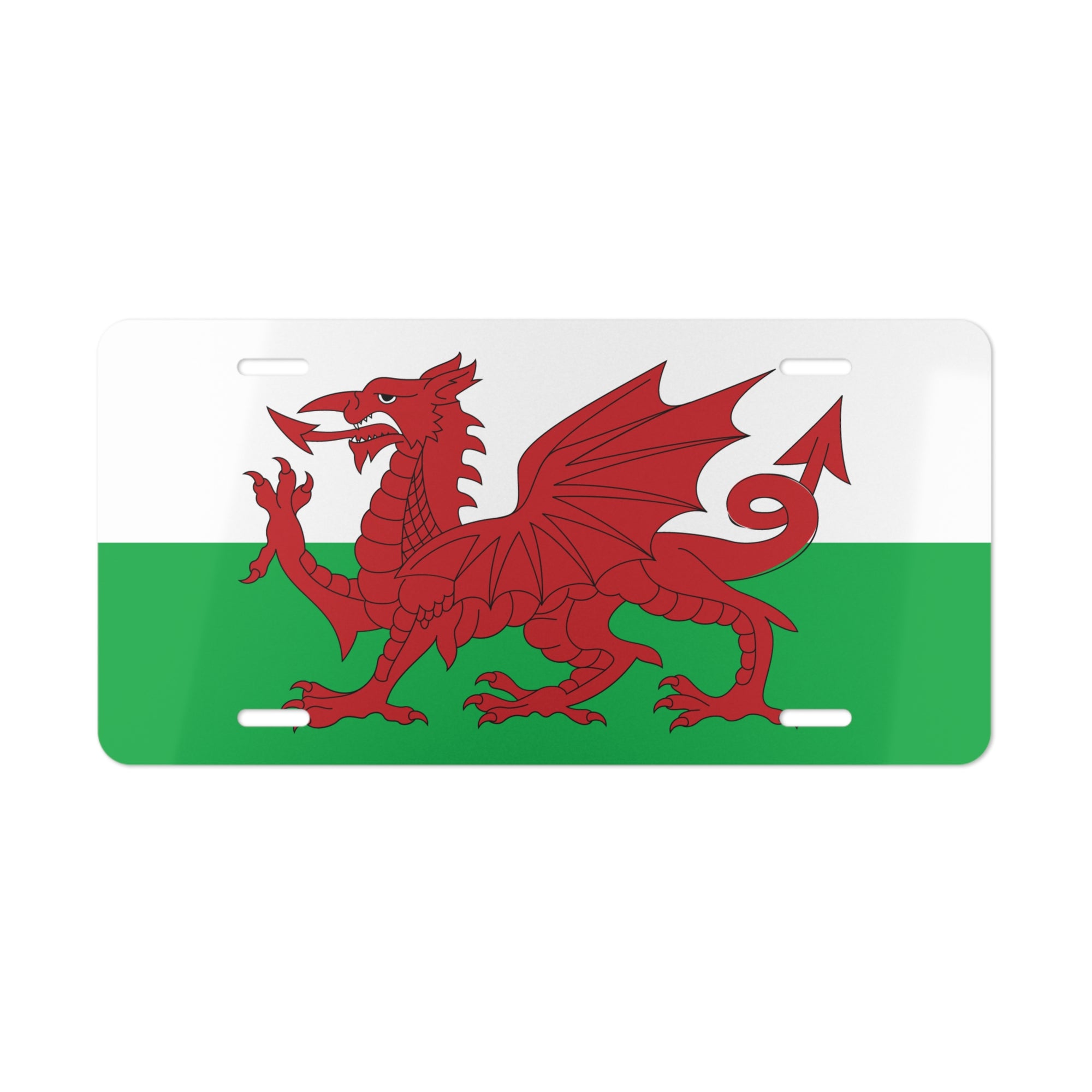 Welsh Red Dragon (Baner Cymru) Flag Vanity License Plate
