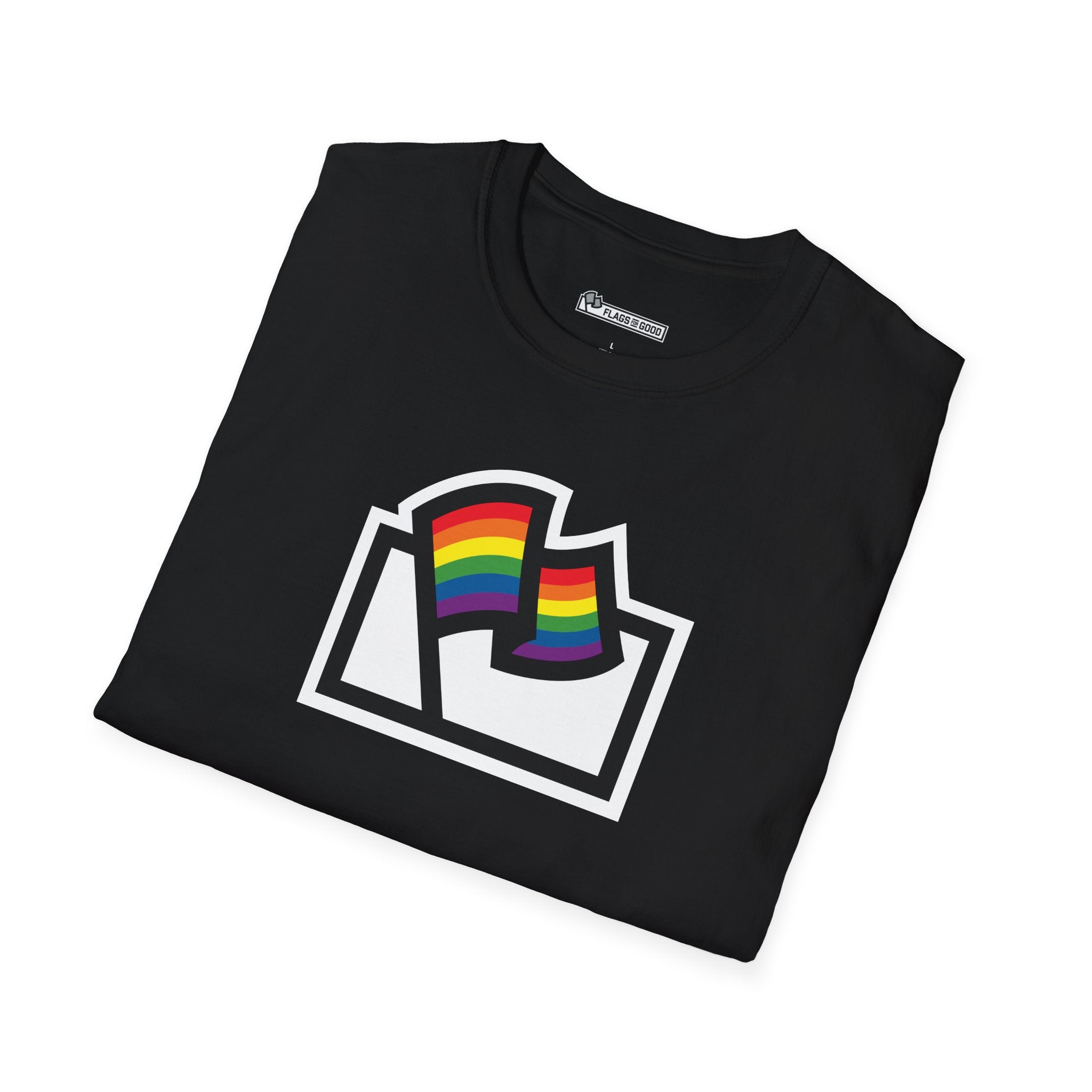 Rainbow LGBTQ+ Pride Flag Logo Tee