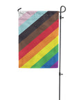 New 11 stripe diagonal garden flag designed by Michael Green at Flags for Good 