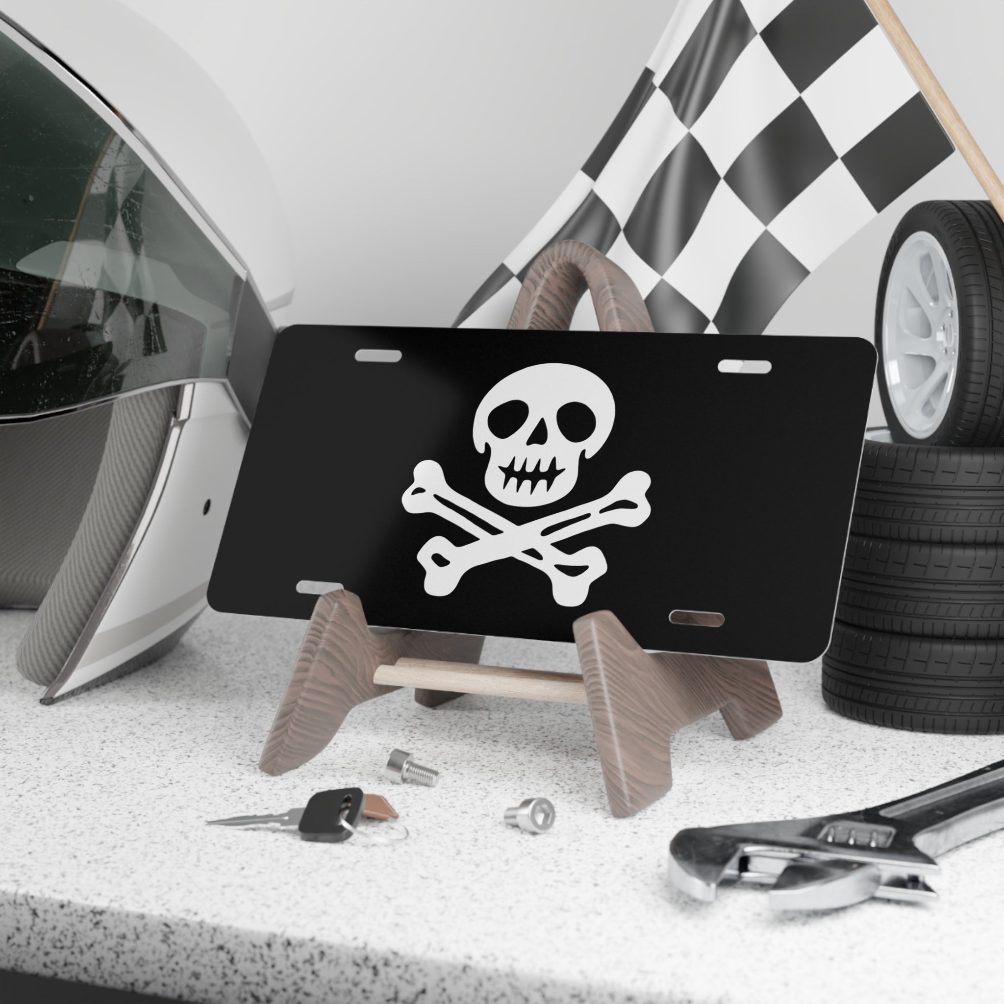 Skull & Crossbones Pirate Flag Vanity License Plate