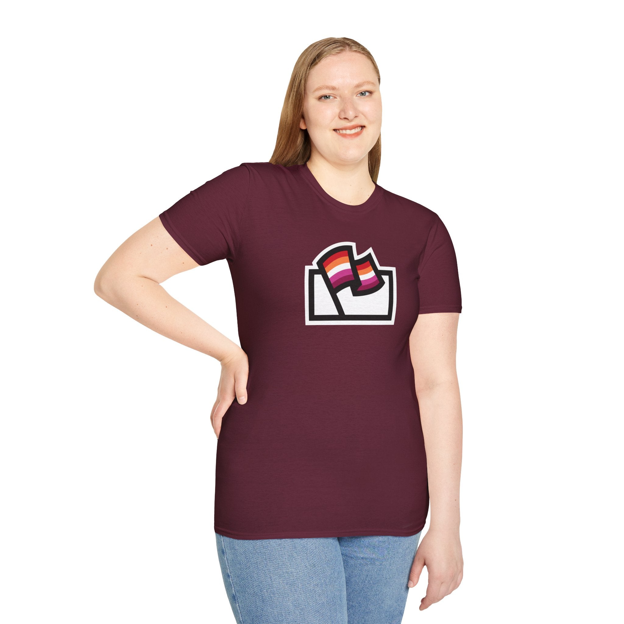 Lesbian Pride Flag Logo Tee