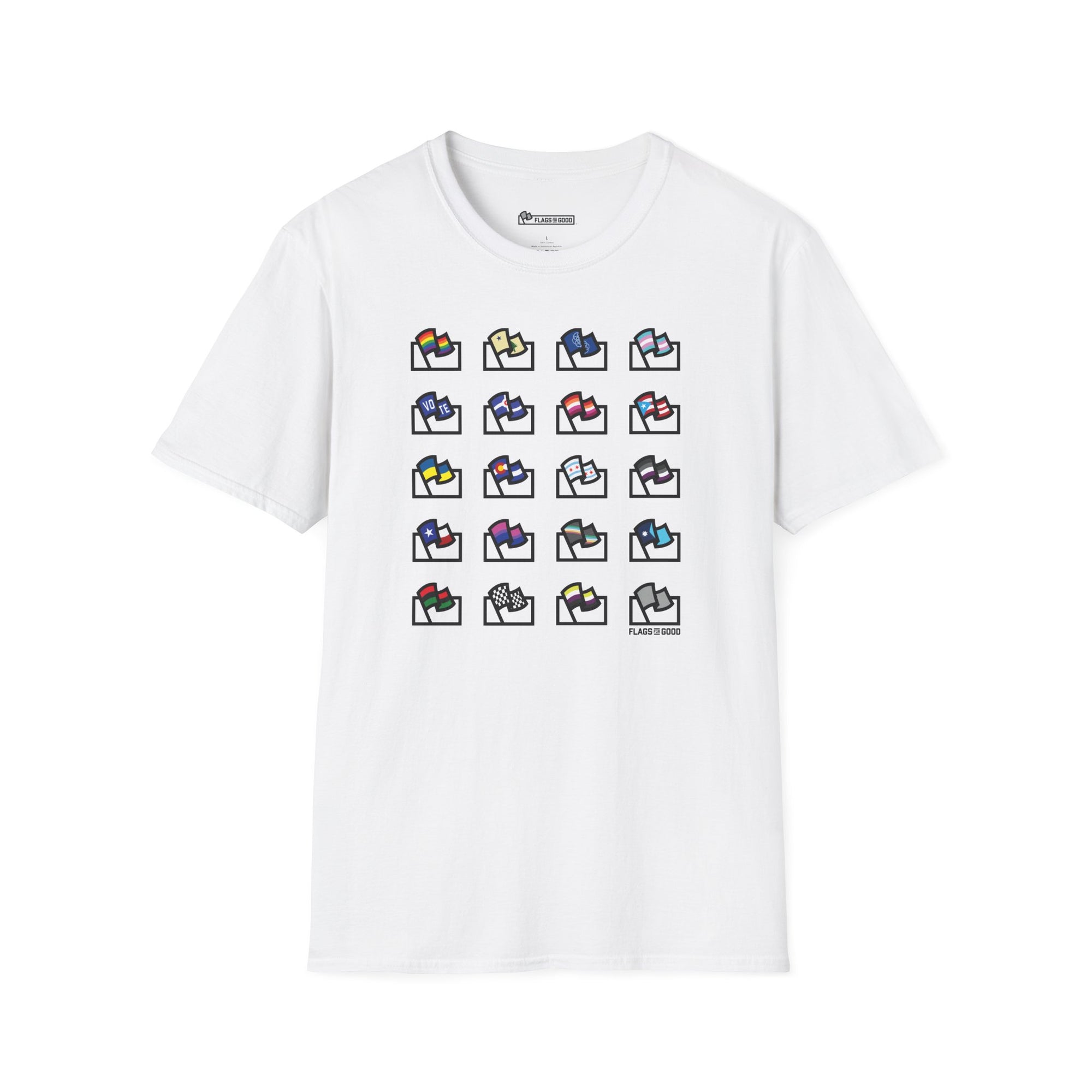 Flags For Good Logo Grid Tee