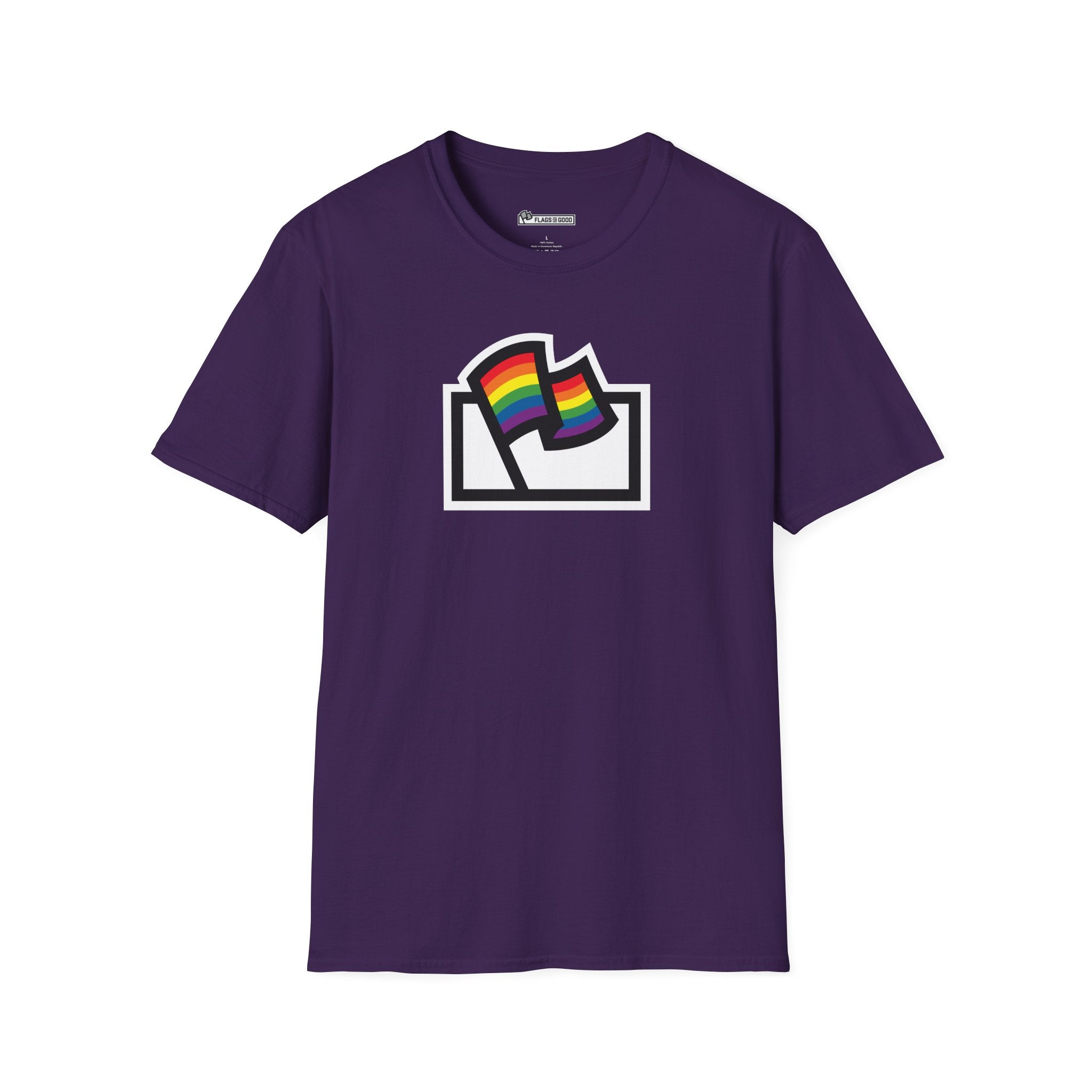 Rainbow LGBTQ+ Pride Flag Logo Tee