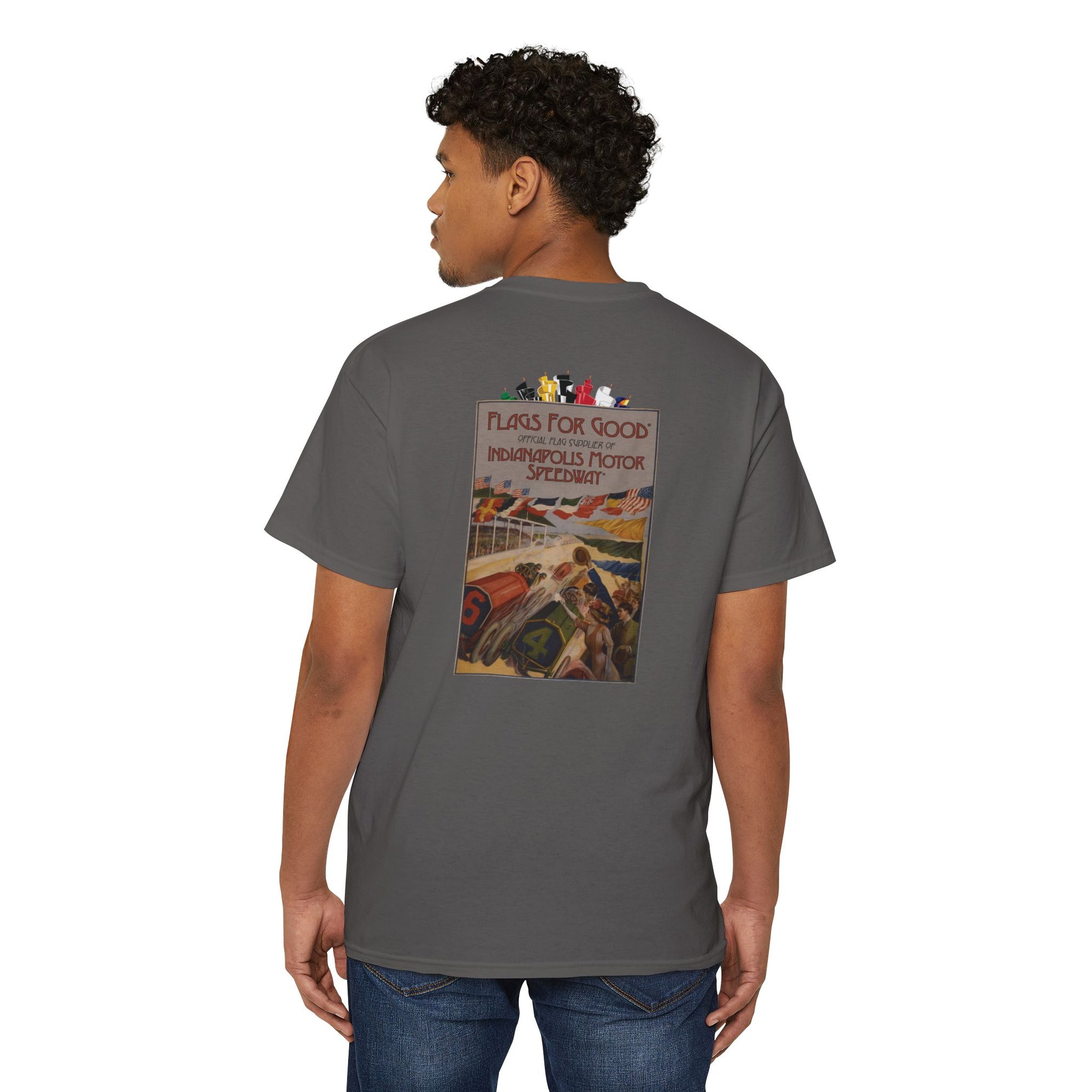 Racing Flags Pocket Tee — Flags For Good X Indianapolis Motor Speedway