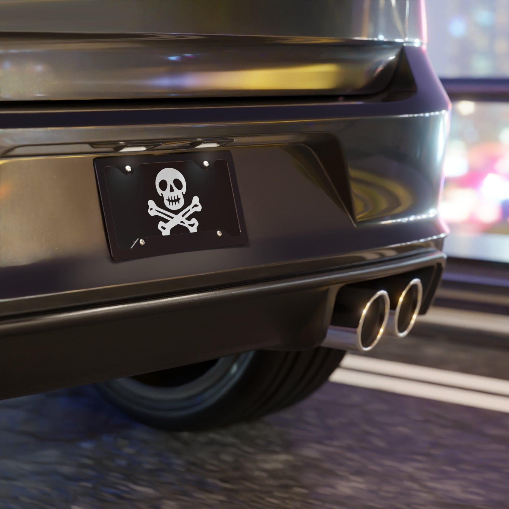 Skull & Crossbones Pirate Flag Vanity License Plate