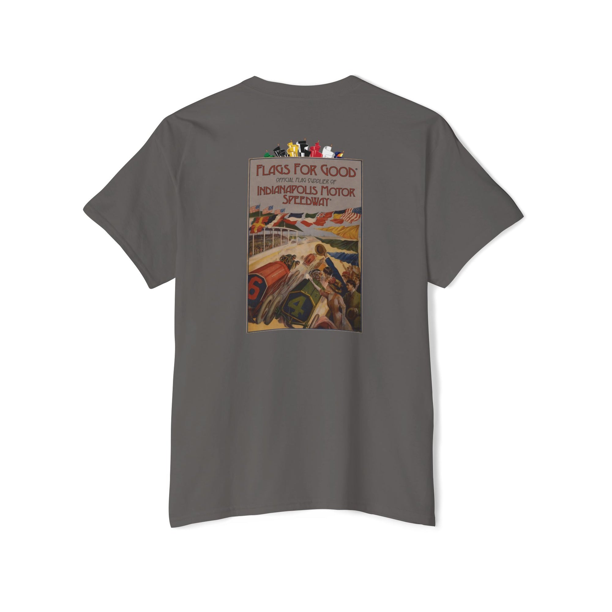 Racing Flags Pocket Tee — Flags For Good X Indianapolis Motor Speedway