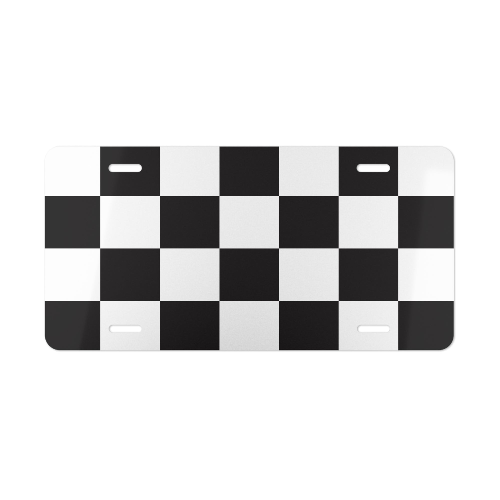 Checkered Racing Flag Vanity License Plate