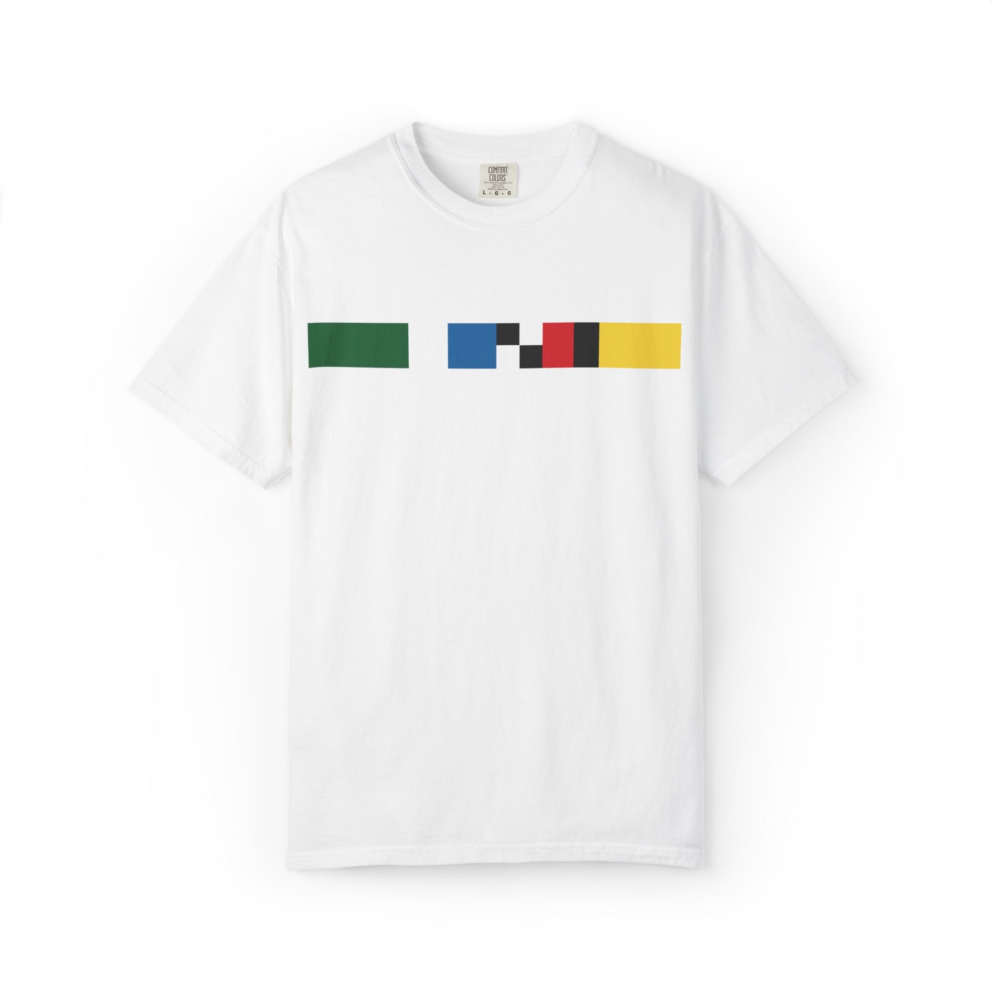 Indianapolis Motor Speedway X Flags For Good Flag Stripe T-Shirt