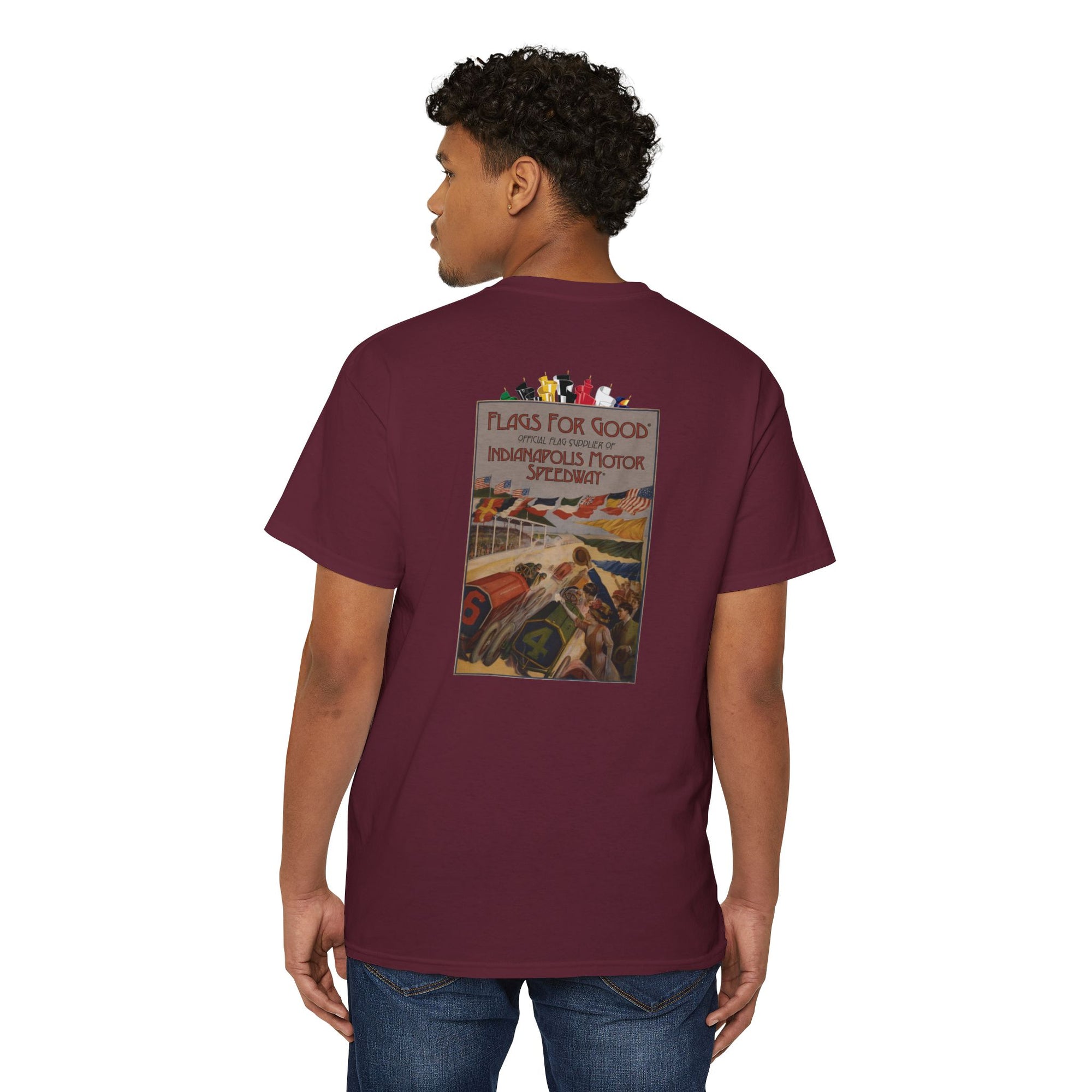 Racing Flags Pocket Tee — Flags For Good X Indianapolis Motor Speedway