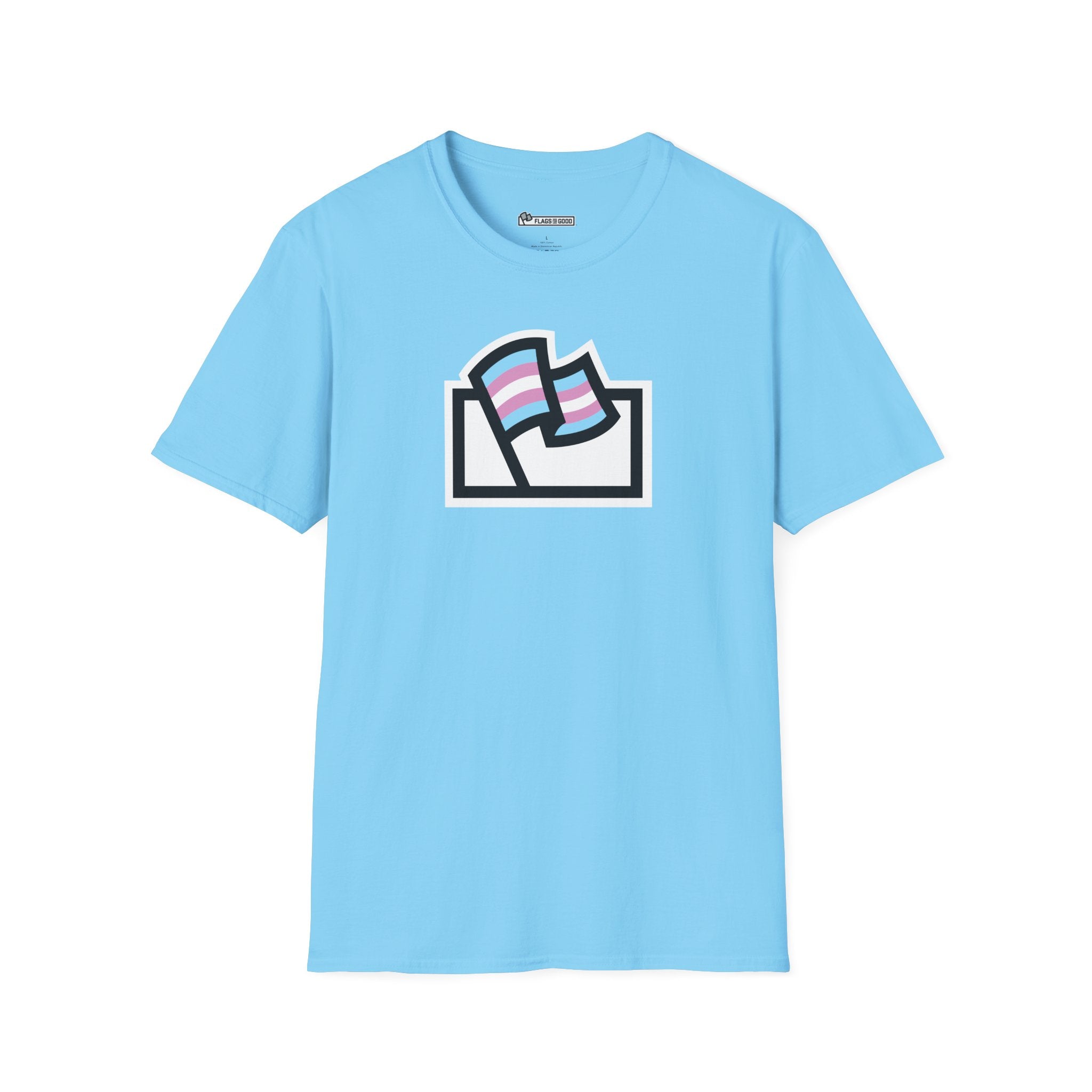 Transgender (Trans) Pride Flag Logo Tee