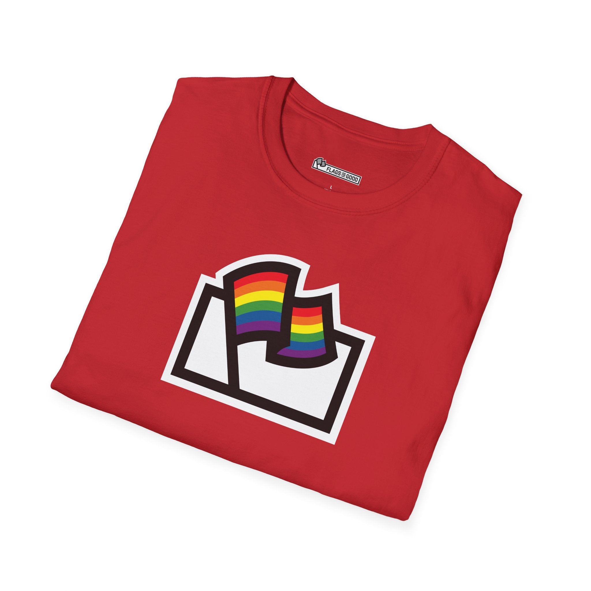 Rainbow LGBTQ+ Pride Flag Logo Tee