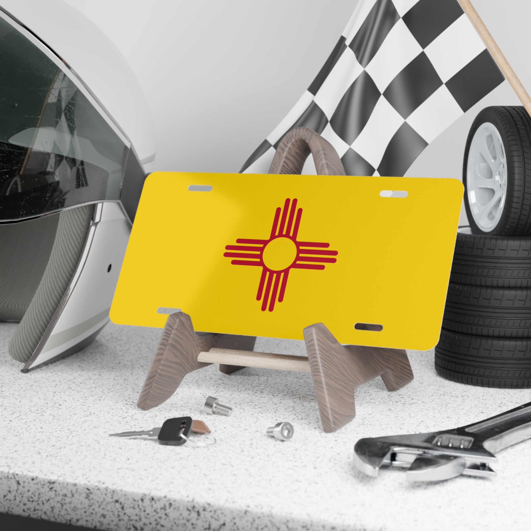 New Mexico Flag Vanity Plate