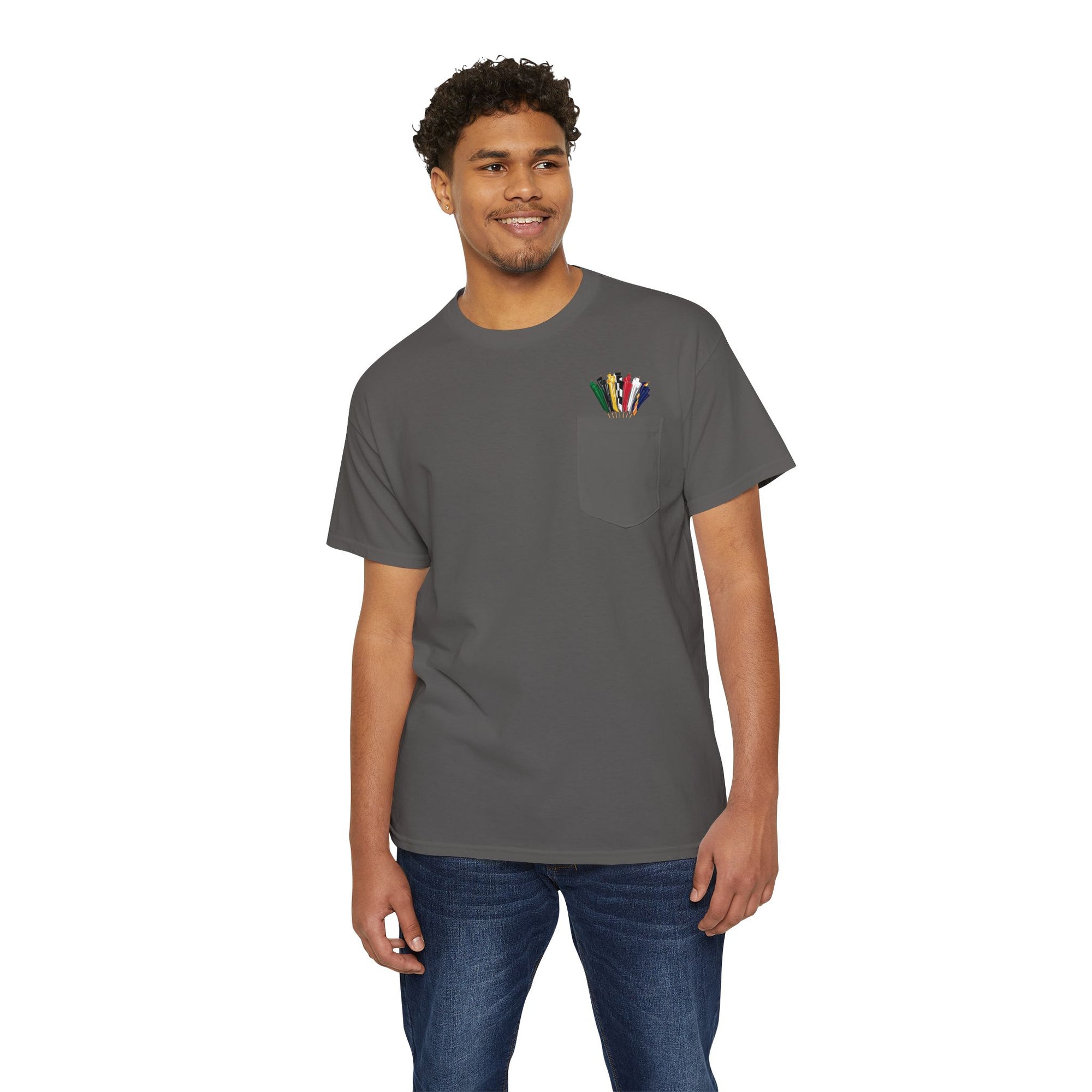 Racing Flags Pocket Tee — Flags For Good X Indianapolis Motor Speedway