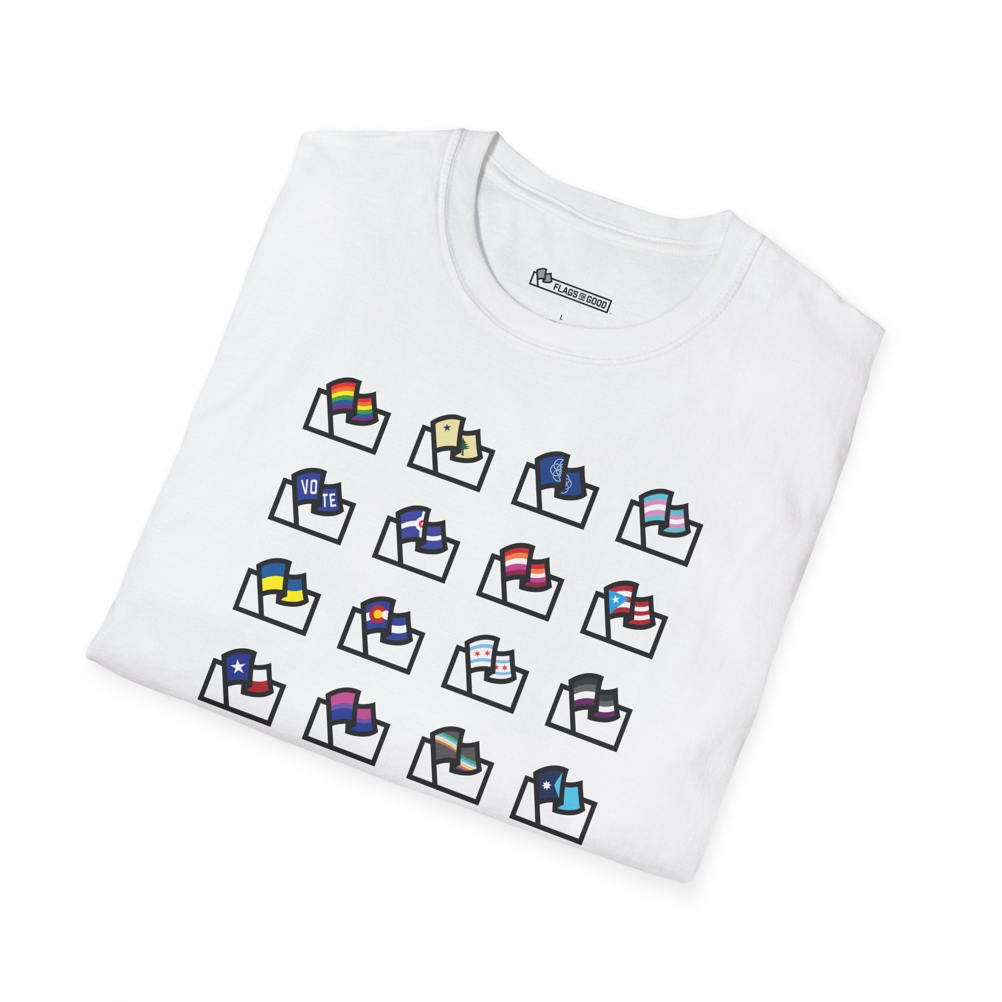 Flags For Good Logo Grid Tee