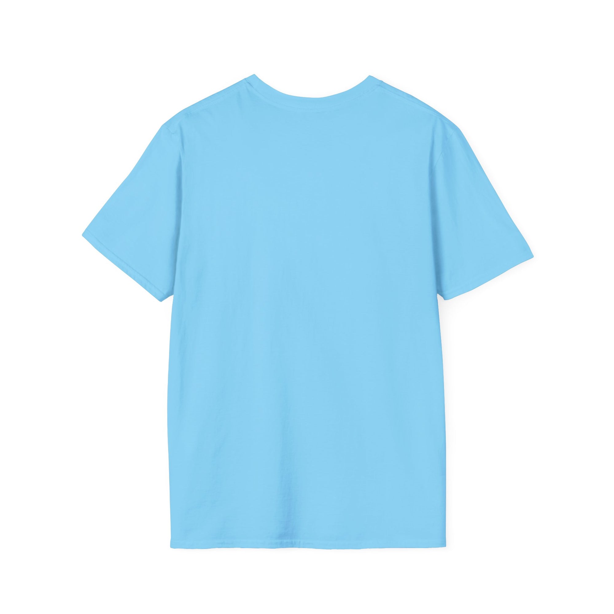 back of a light blue shirt
