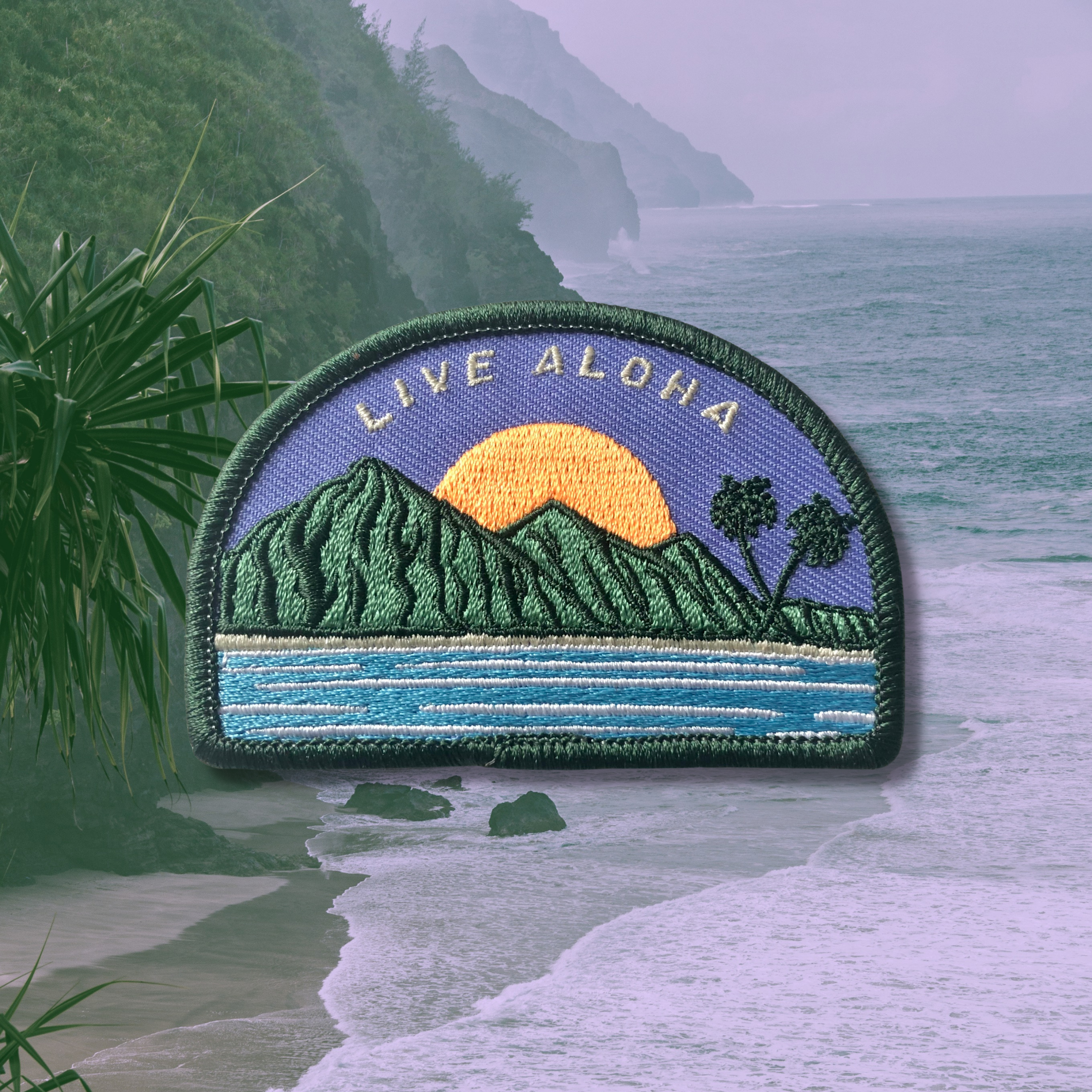 Live Aloha Hawaii Stick-On Patch