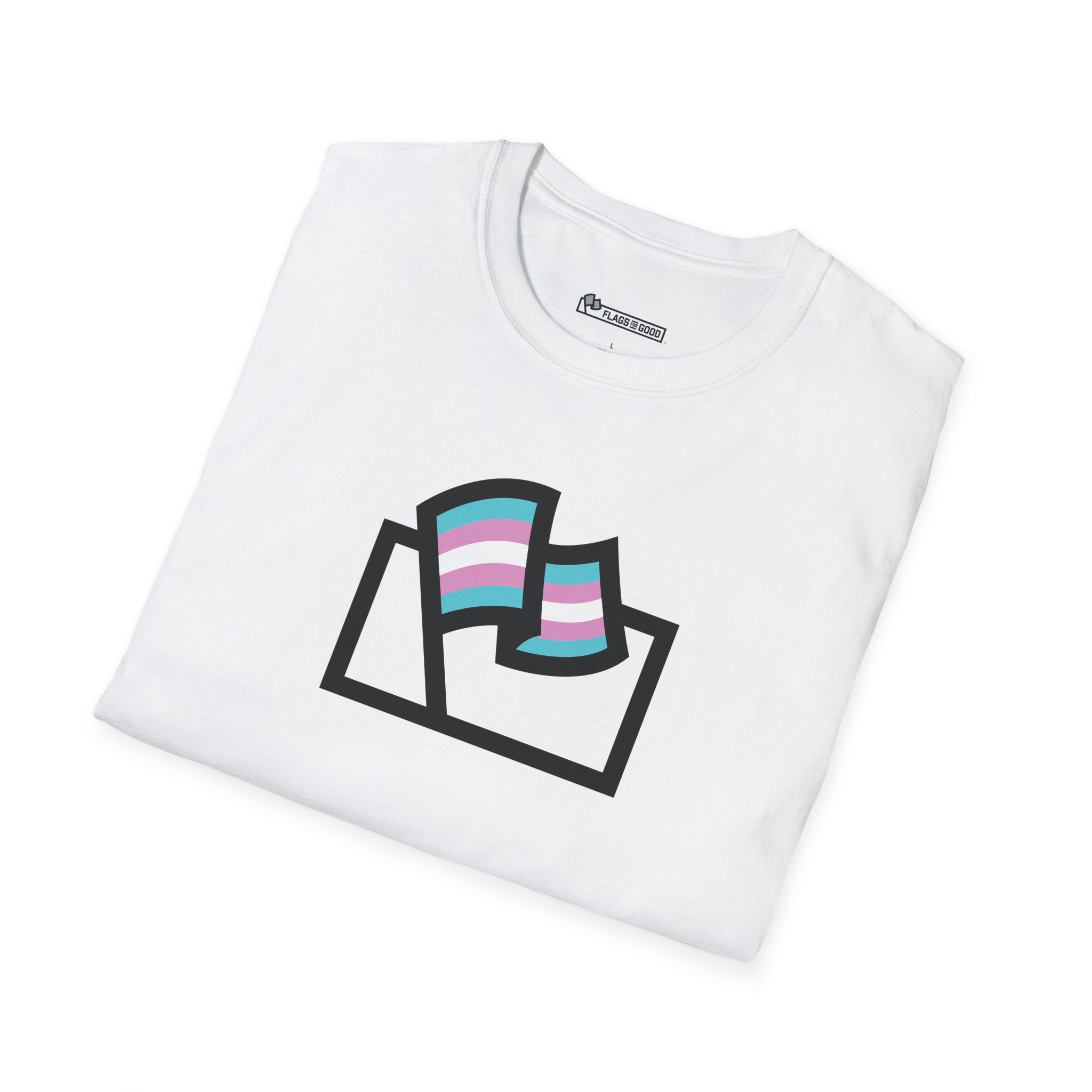 Transgender (Trans) Pride Flag Logo Tee