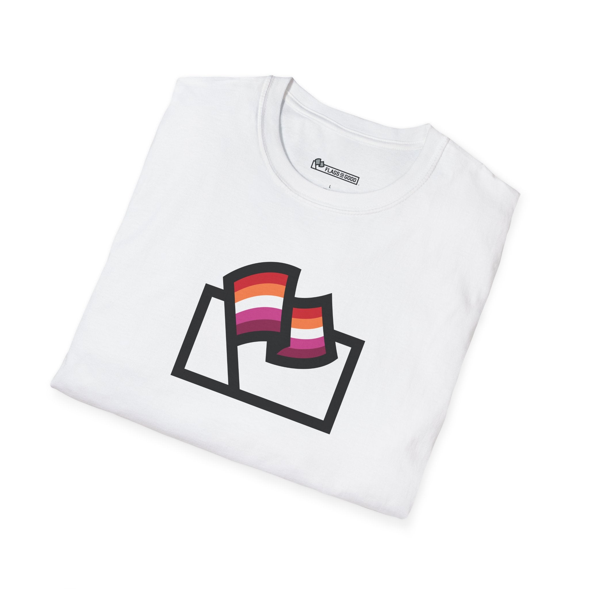 Lesbian Pride Flag Logo Tee