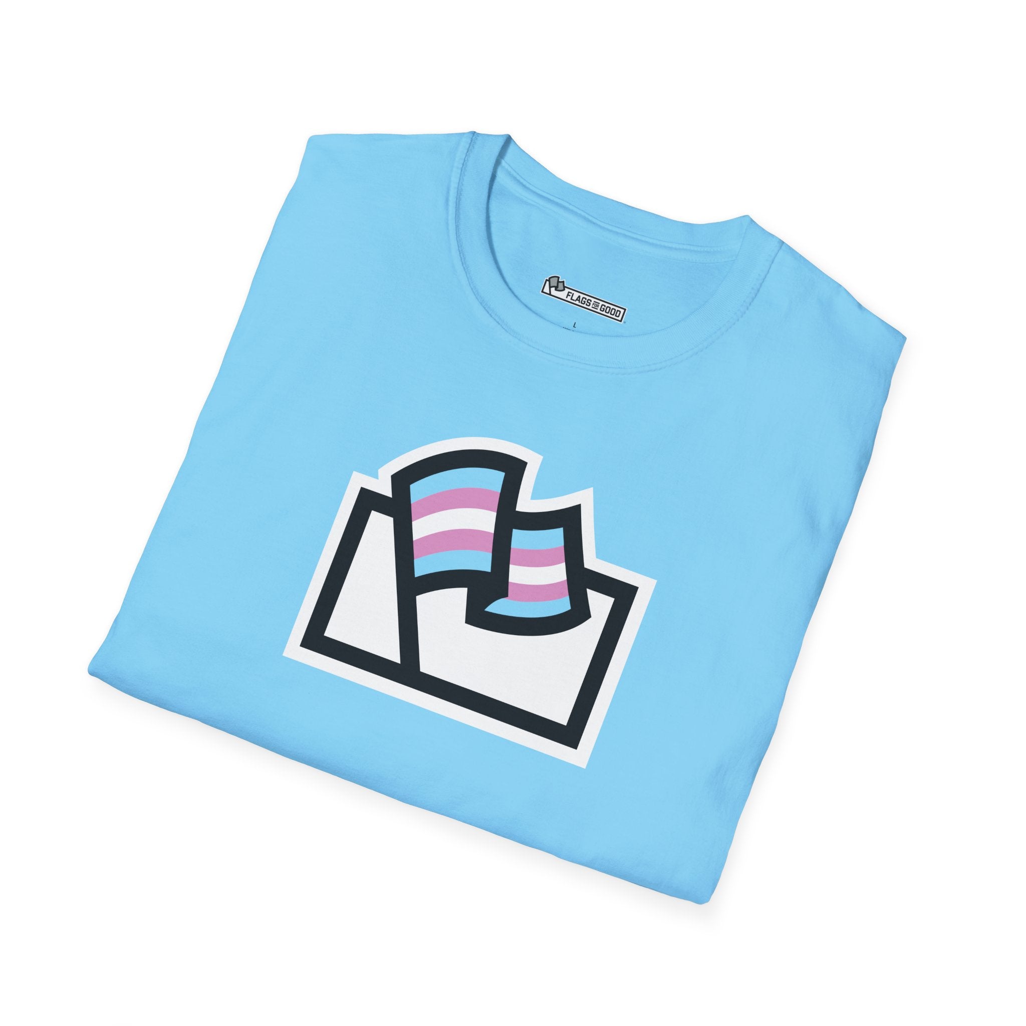 Transgender (Trans) Pride Flag Logo Tee