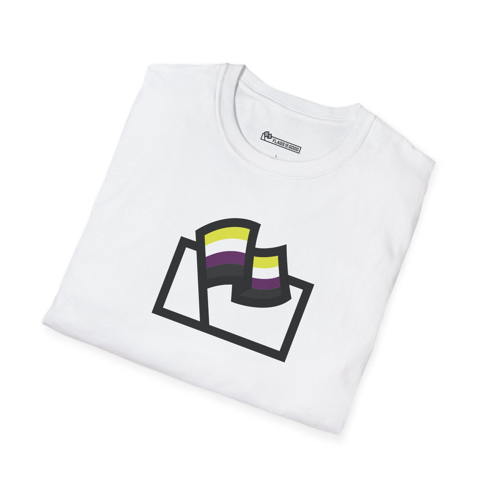 Nonbinary Pride Flag Logo Tee