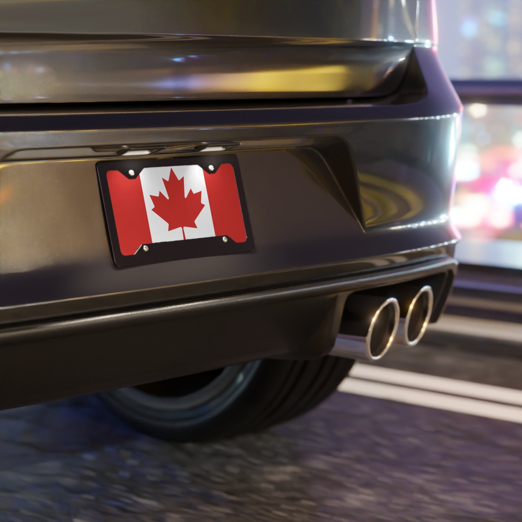 Canadian Flag Maple Leaf Vanity License Plate