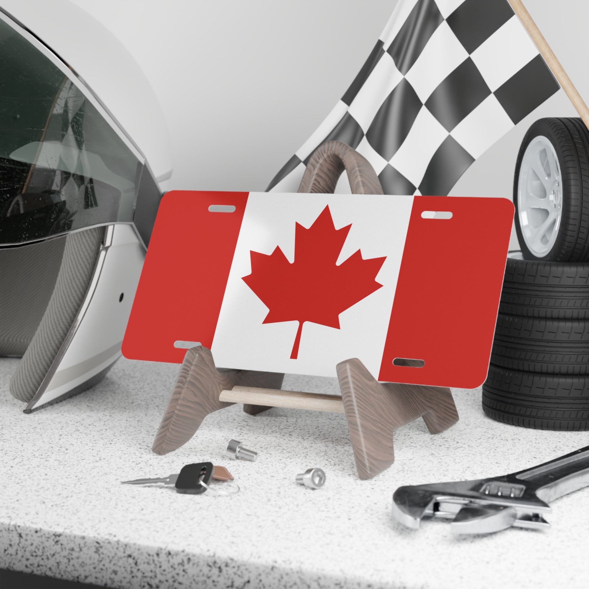 Canadian Flag Maple Leaf Vanity License Plate
