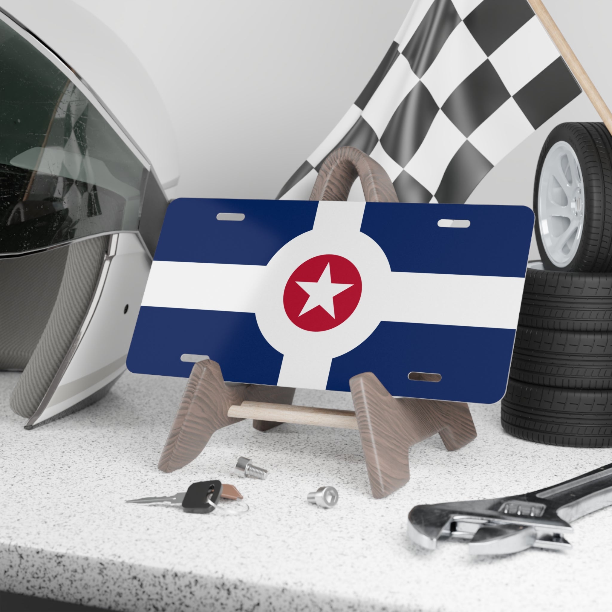 Indianapolis Flag Vanity Plate