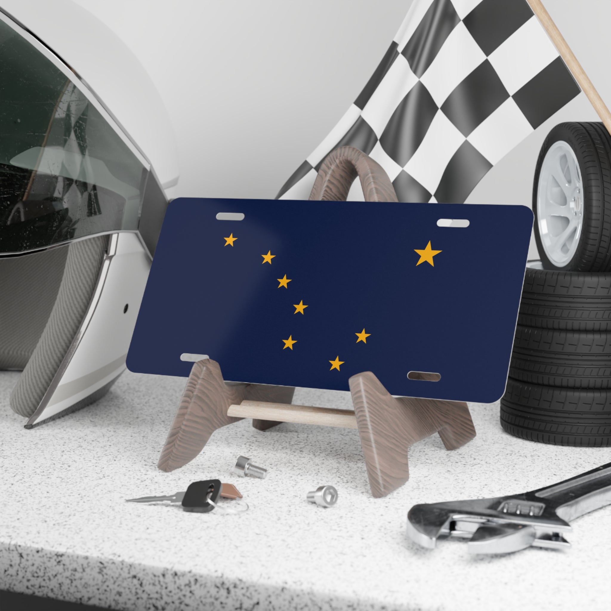 Alaska Flag Vanity License Plate