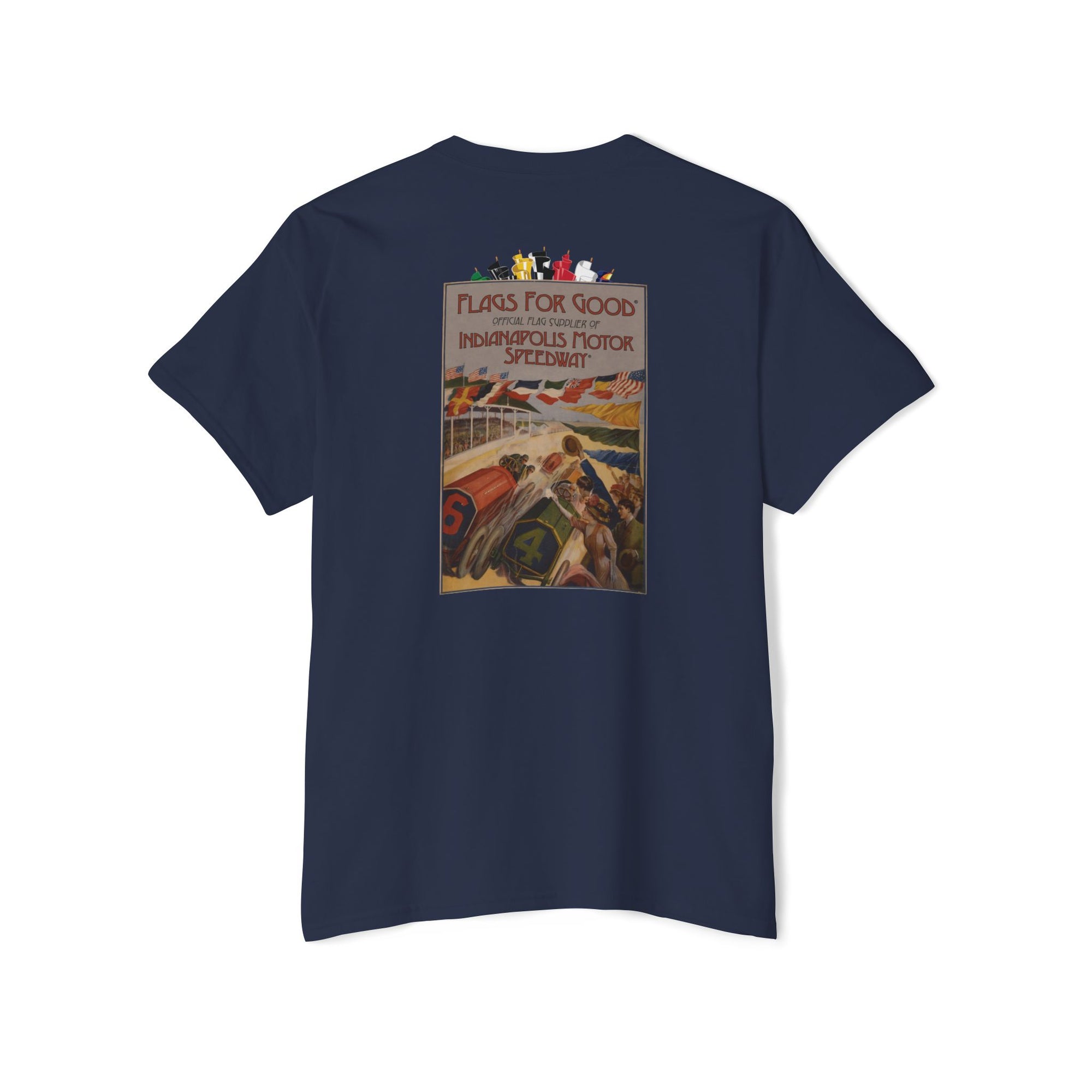 Racing Flags Pocket Tee — Flags For Good X Indianapolis Motor Speedway