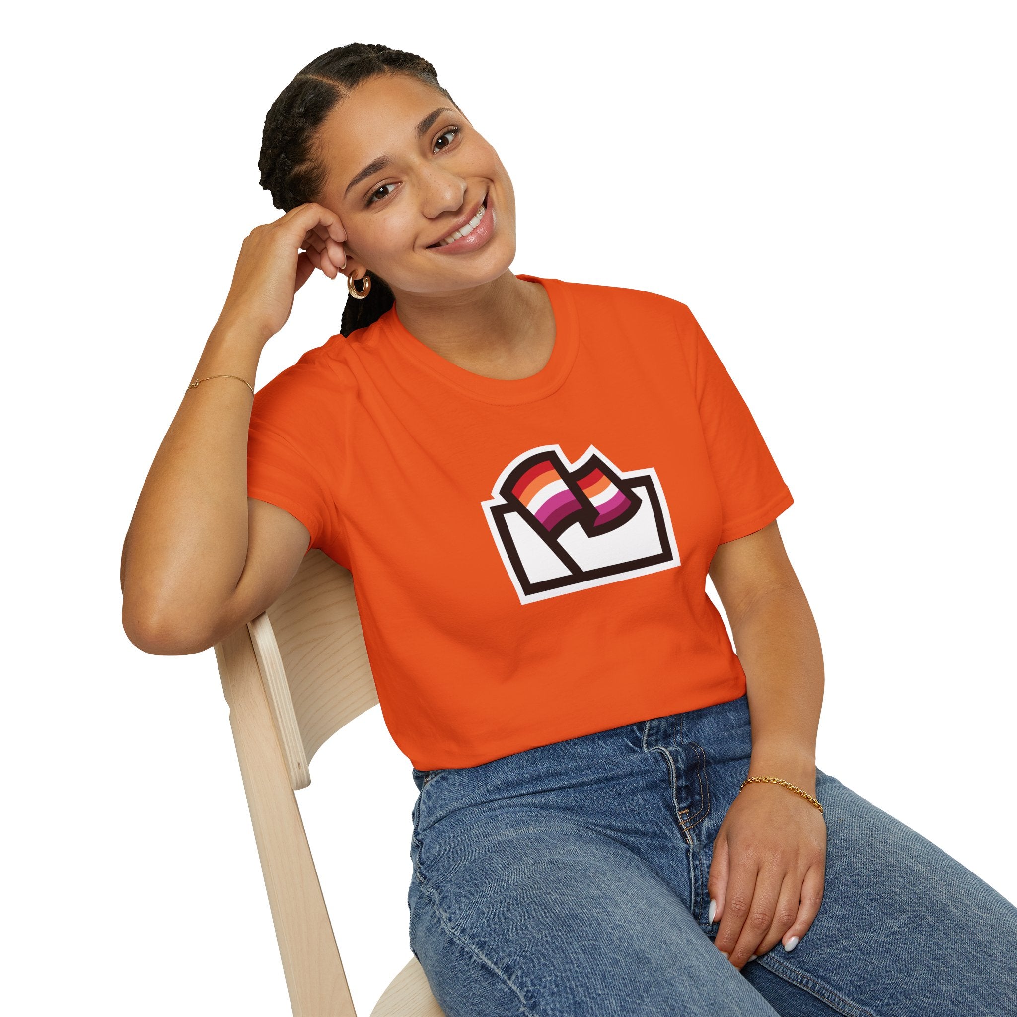 Lesbian Pride Flag Logo Tee