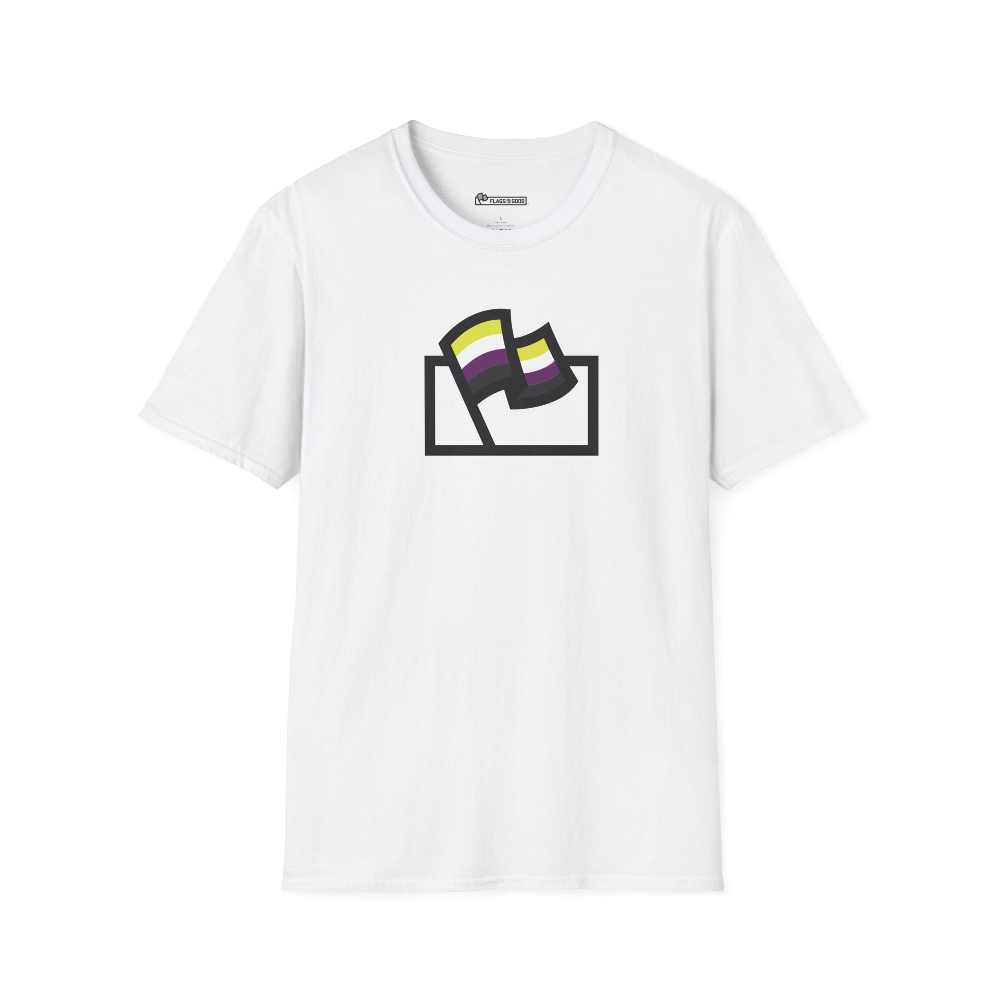 Nonbinary Pride Flag Logo Tee