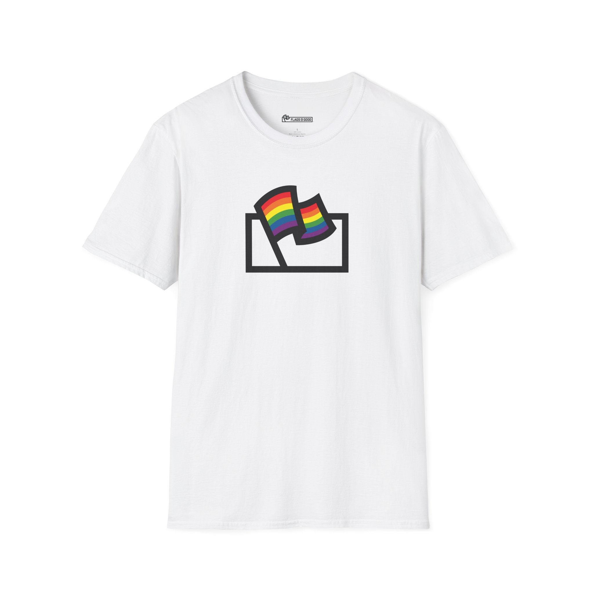 Rainbow LGBTQ+ Pride Flag Logo Tee