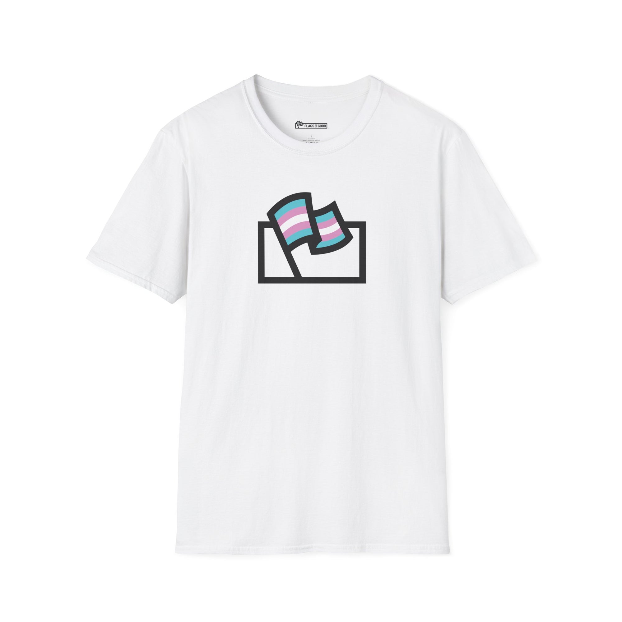 Transgender (Trans) Pride Flag Logo Tee
