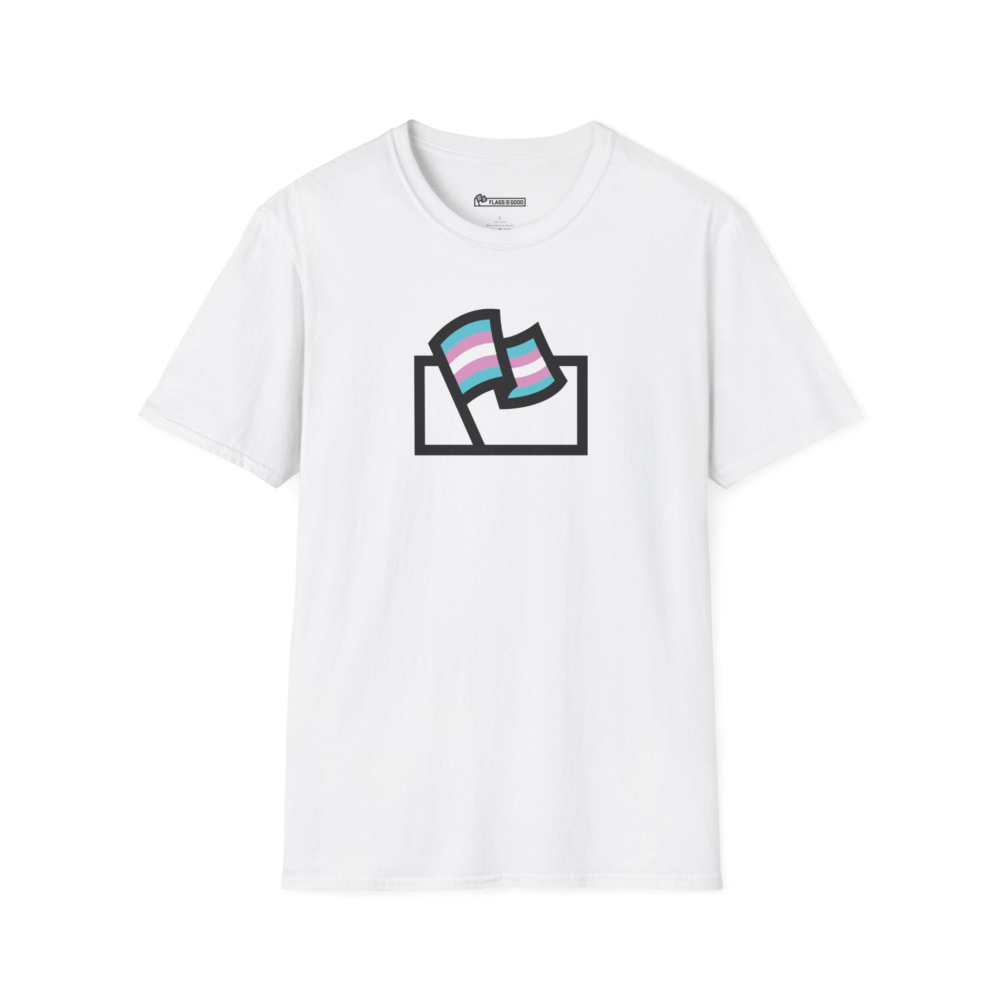 Transgender (Trans) Pride Flag Logo Tee