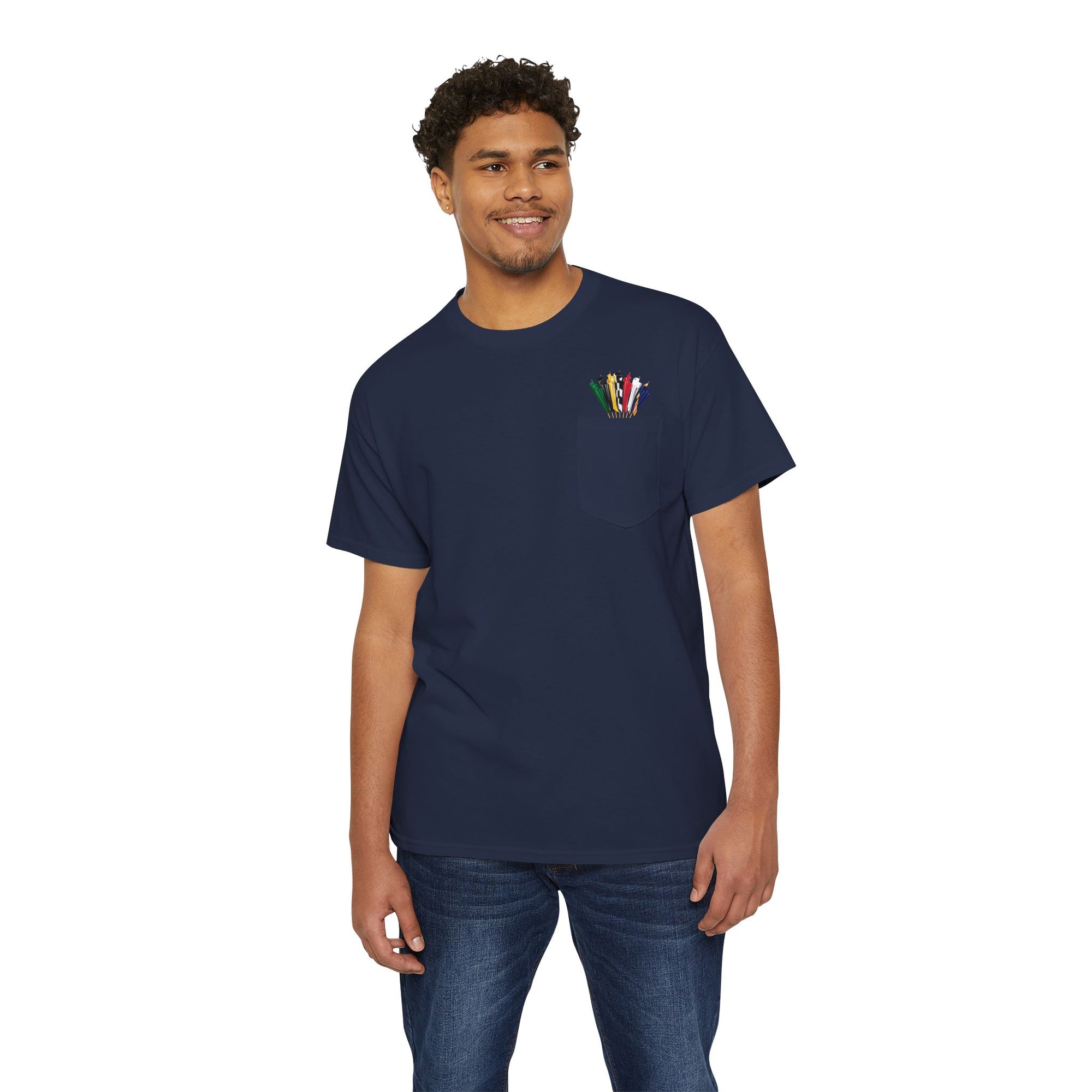 Racing Flags Pocket Tee — Flags For Good X Indianapolis Motor Speedway