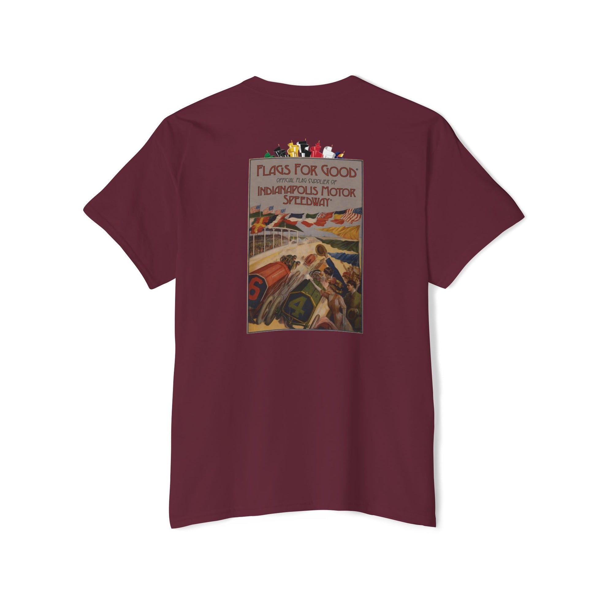 Racing Flags Pocket Tee — Flags For Good X Indianapolis Motor Speedway