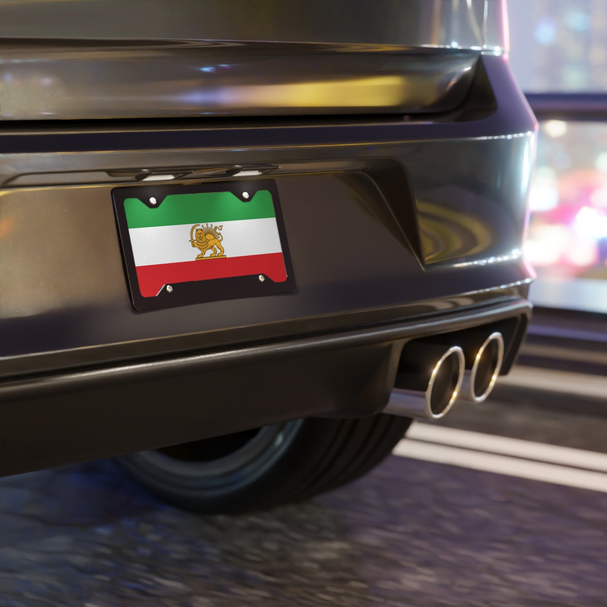 Persian Lion Flag Iran Vanity License Plate