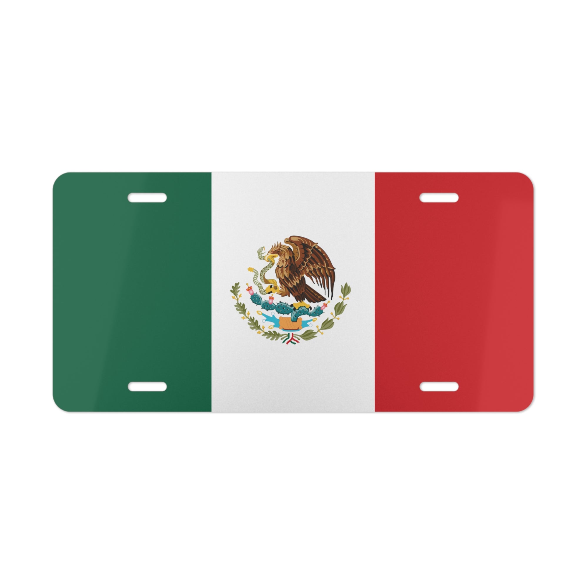 Mexican Flag Vanity License Plate