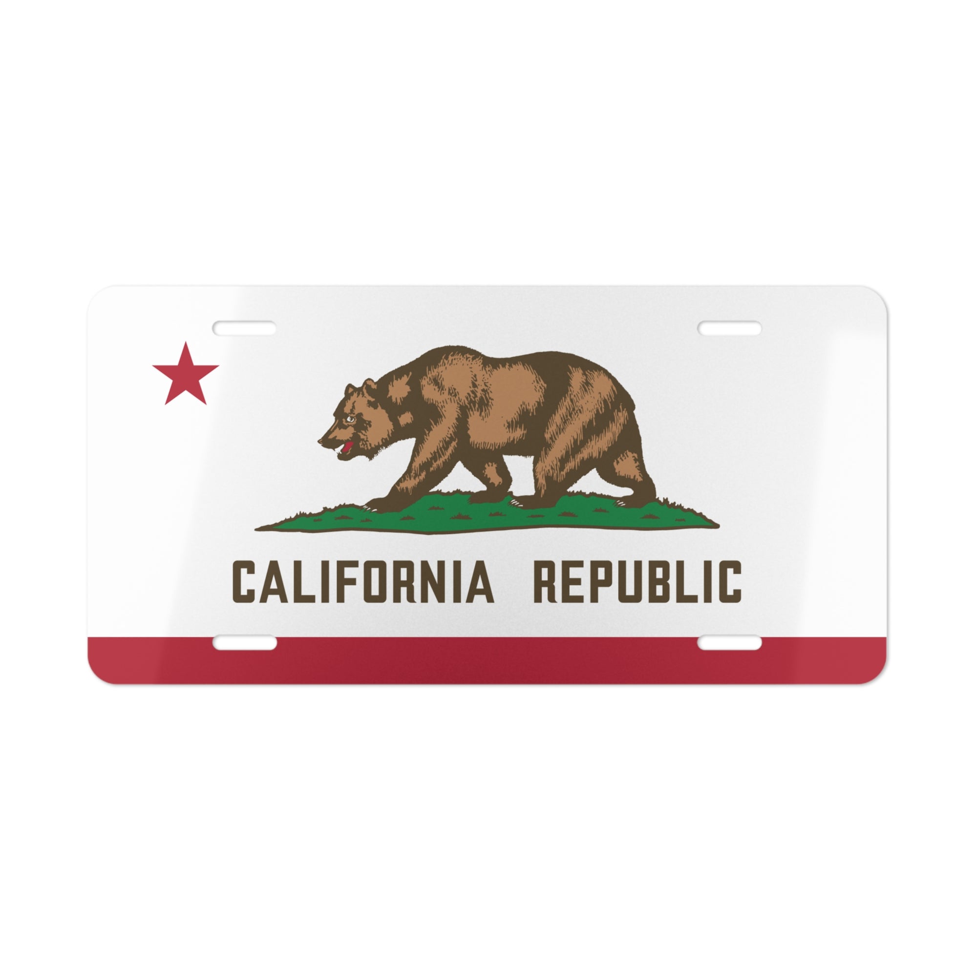 California Bear Flag Vanity License Plate