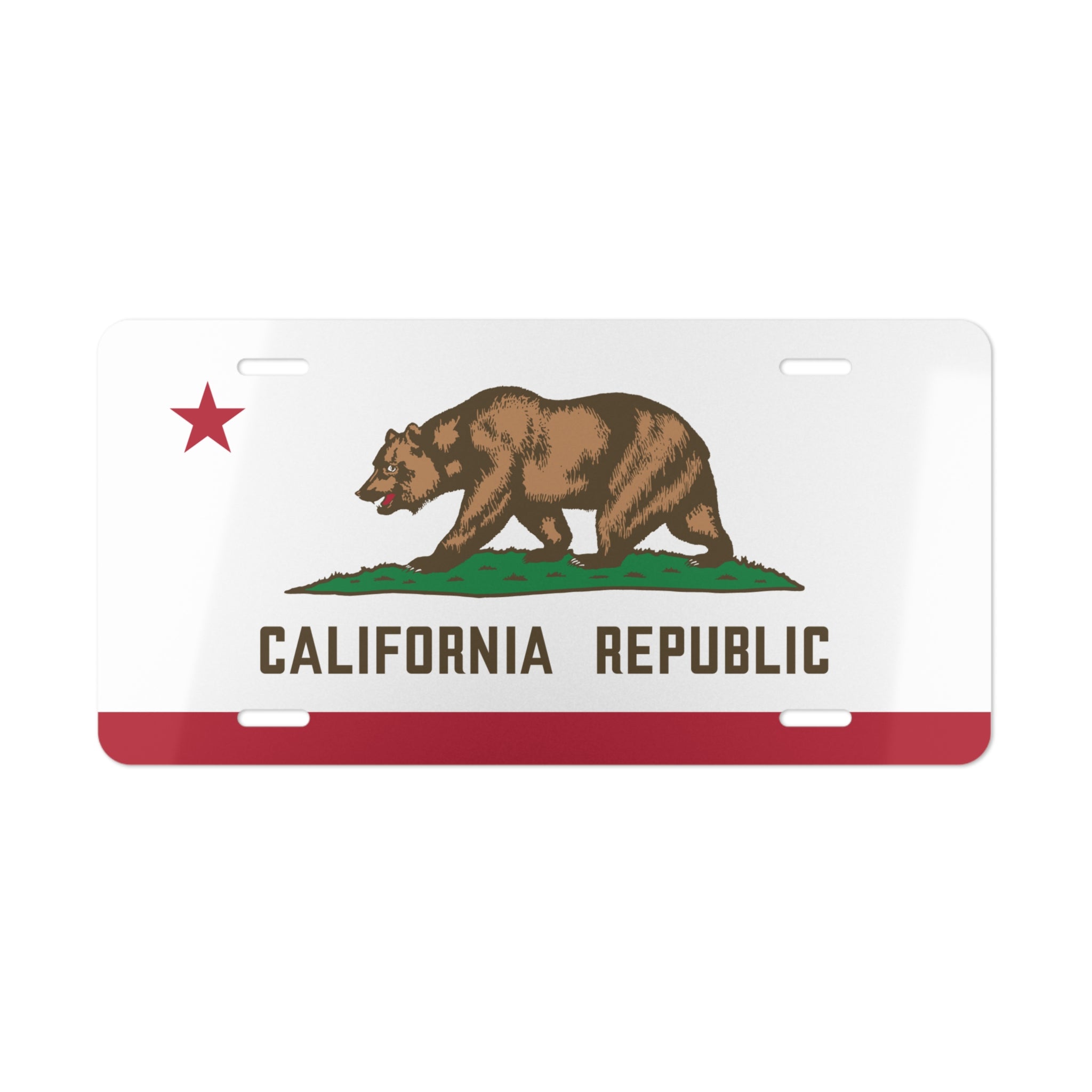 California Bear Flag Vanity License Plate