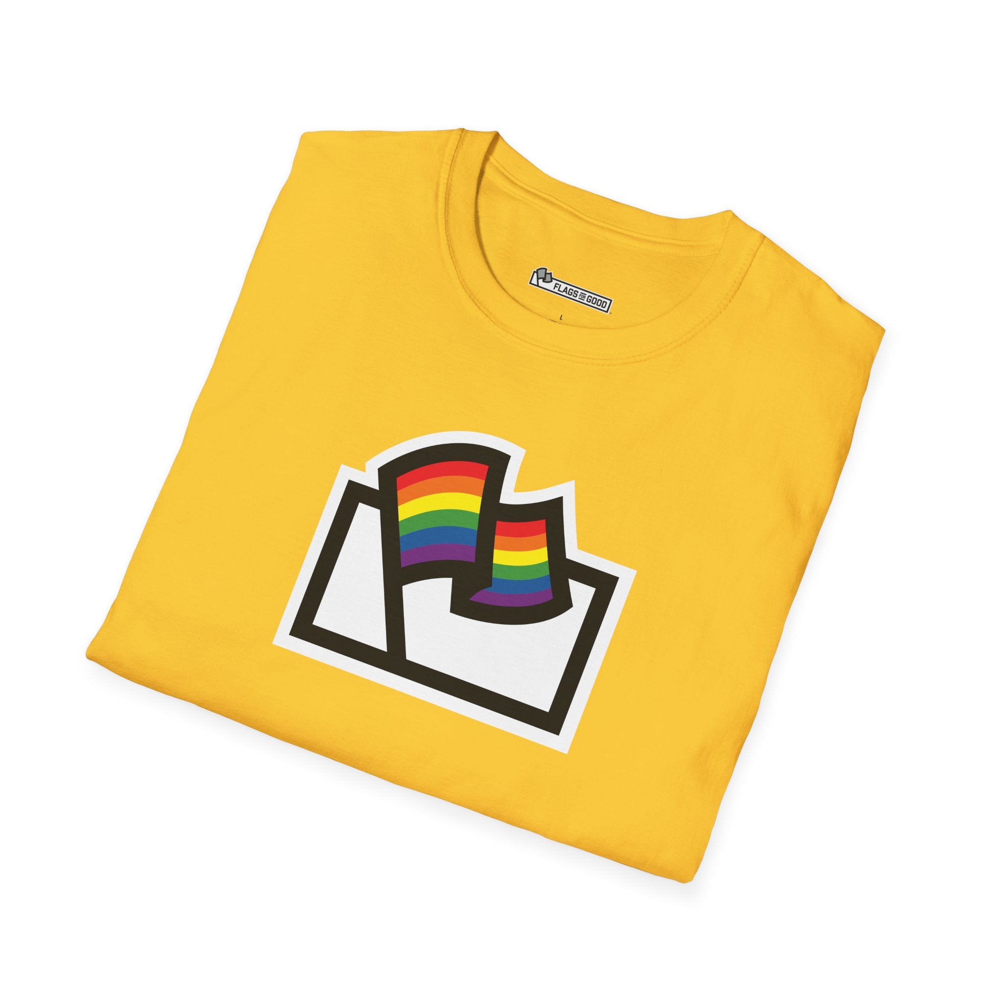 Rainbow LGBTQ+ Pride Flag Logo Tee