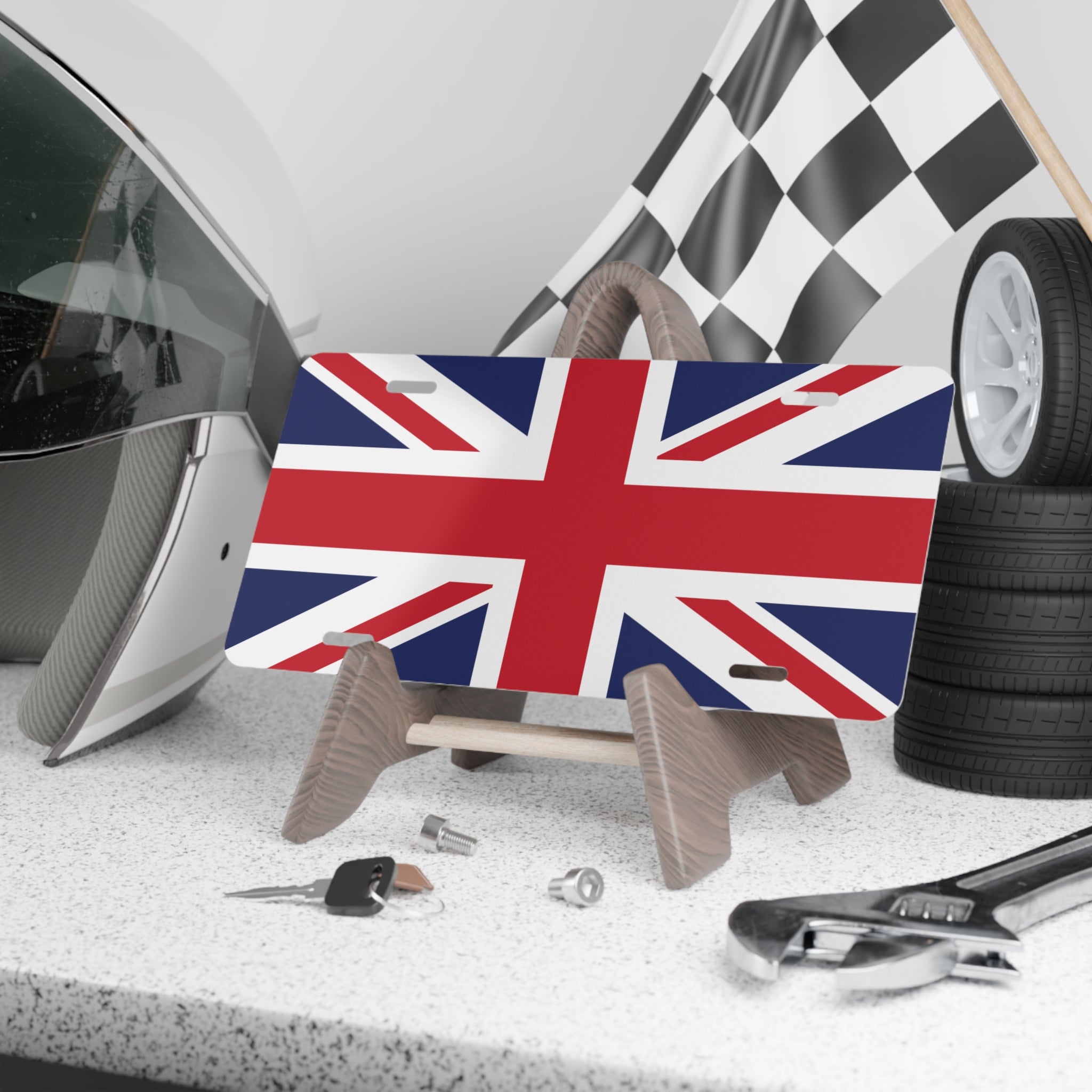 Union Jack United Kingdom Flag Vanity License Plate